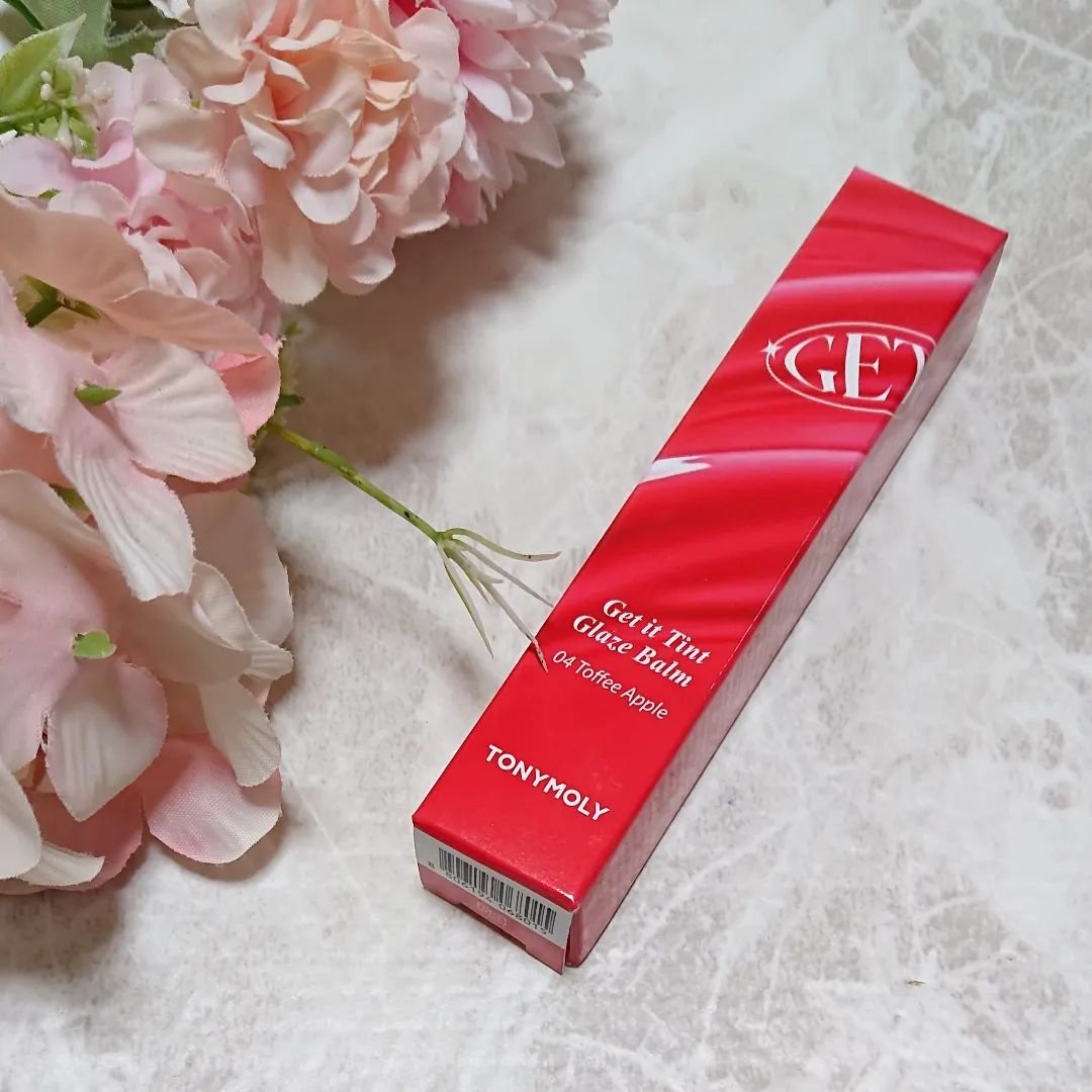 ゲットイットティントグレーズバーム 04 トフィーアップル/TONYMOLY/リップティントを使ったクチコミ（1枚目）