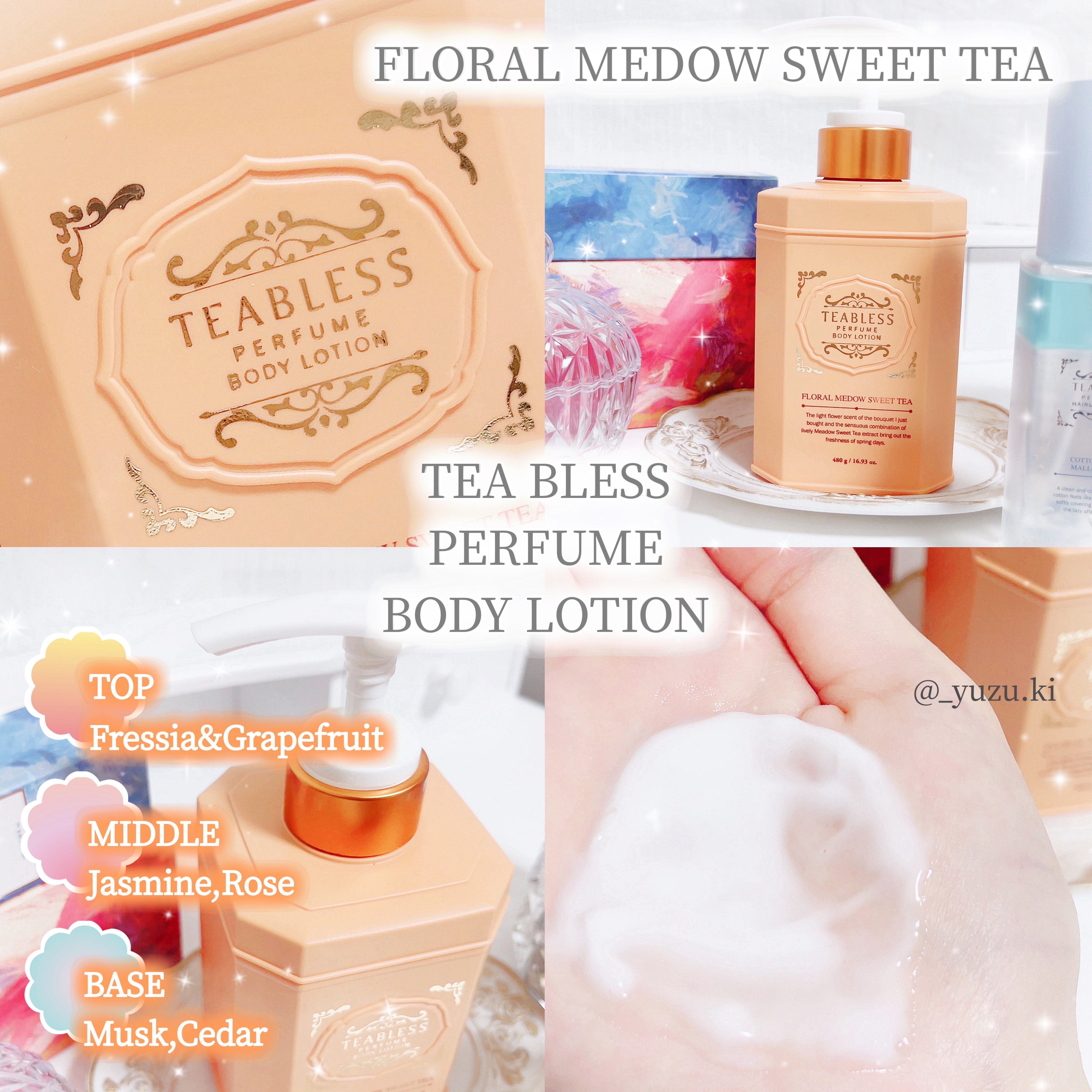 パヒュームヘア＆ボディミスト コットンブルーメロウティー/TEABLESS/ヘアミストを使ったクチコミ（2枚目）