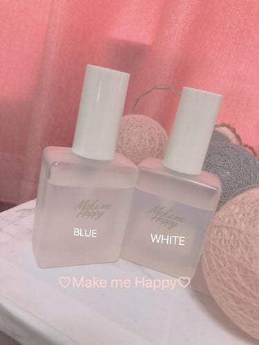 【使った商品】
メイクミー ハッピーフレグランスウォーター
【香り】BLUE /WHITE

【どんな人におすすめ？】
学生や、オフィスに使えそうな匂い♡
【良いところ】万能に使えて、香りが4種類もある