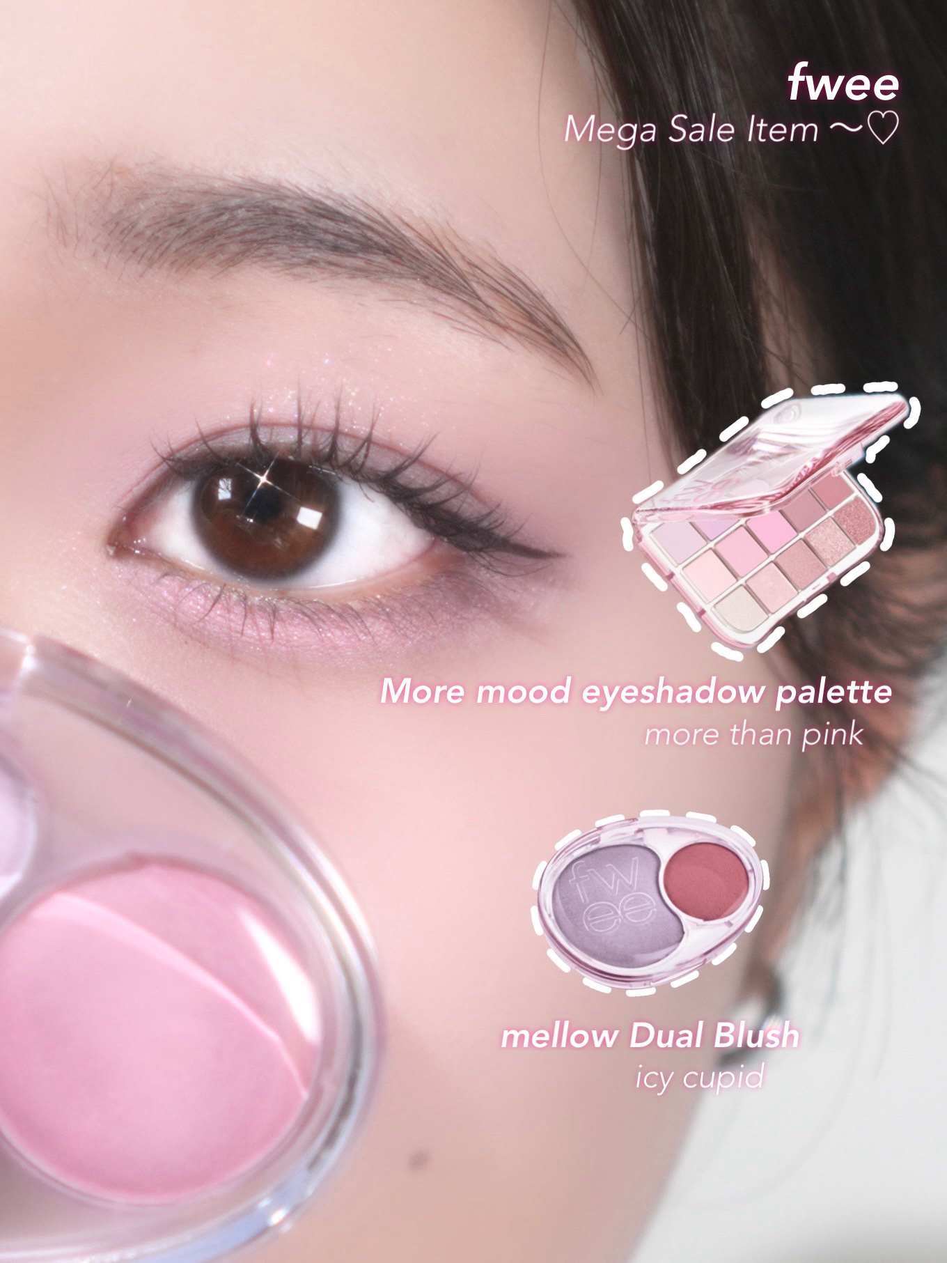デュアルチークメロウ/fwee/ジェル・クリームチークを使ったクチコミ（1枚目）