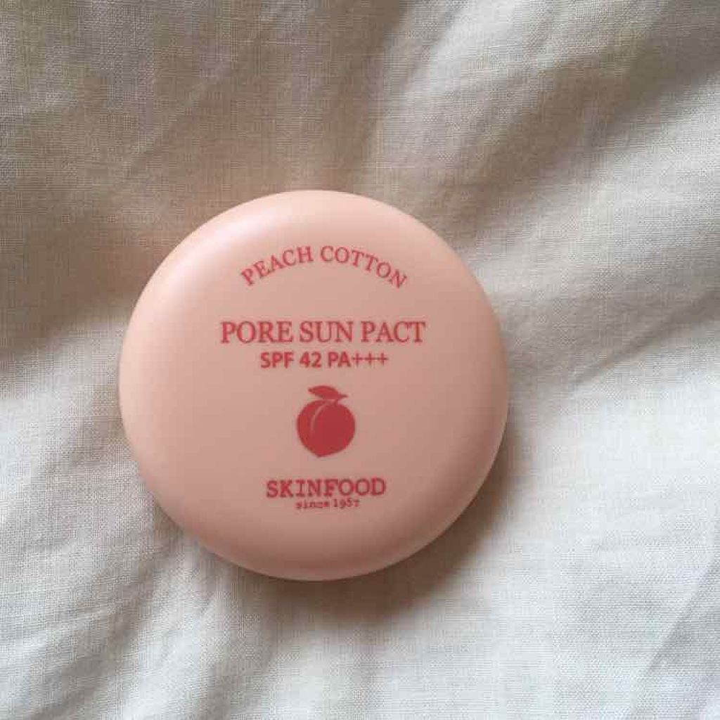 ピーチコットン ポア サンパクト/SKINFOOD/プレストパウダーを使ったクチコミ(1枚目)