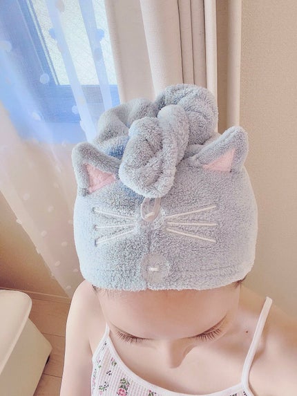 ネコミミ速乾ヘアタオル/sugar.C beauty/ヘアケアグッズを使ったクチコミ(4枚目)