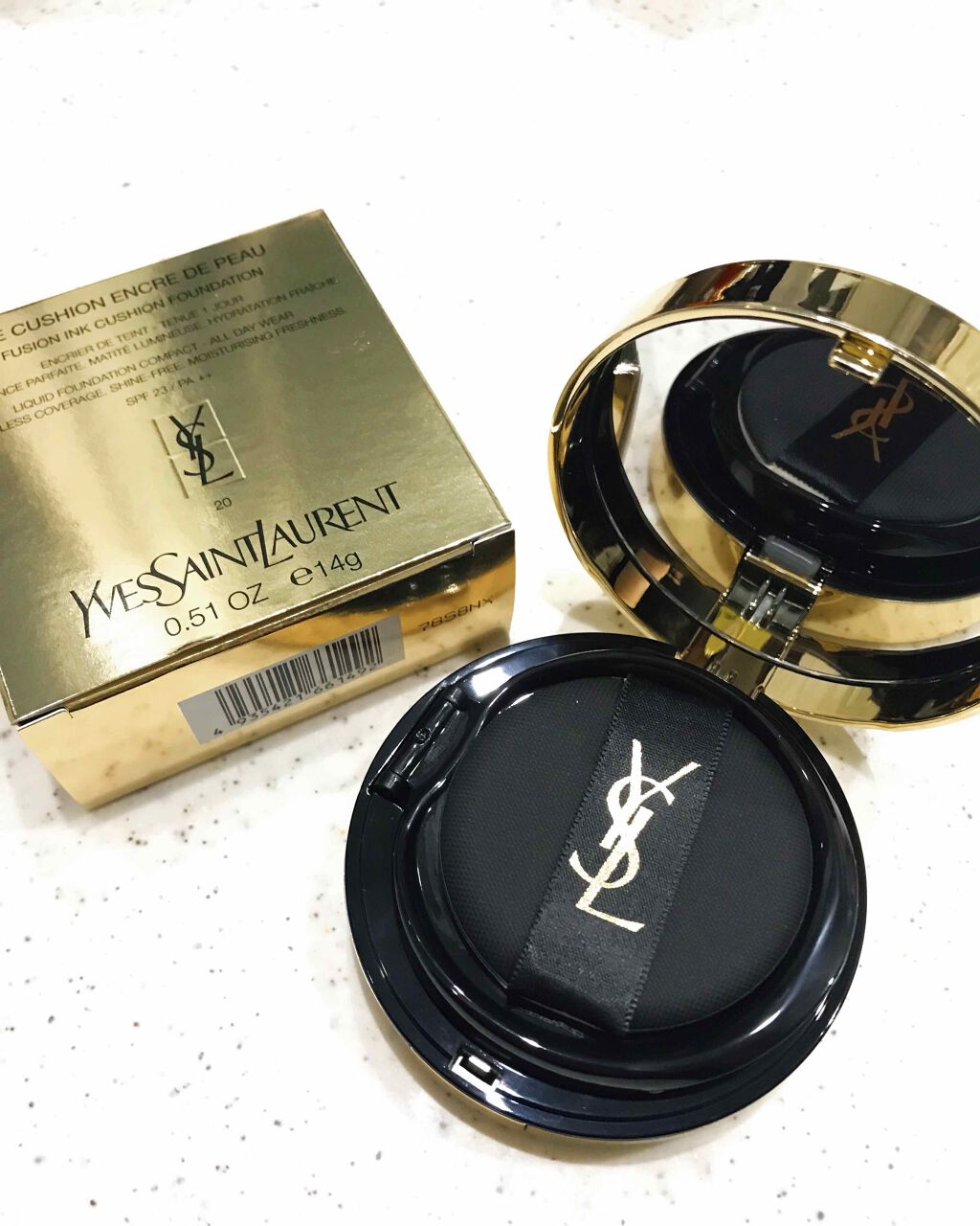 アンクル ド ポー ルクッション 20/YVES SAINT LAURENT BEAUTE/クッションファンデーションを使ったクチコミ（2枚目）