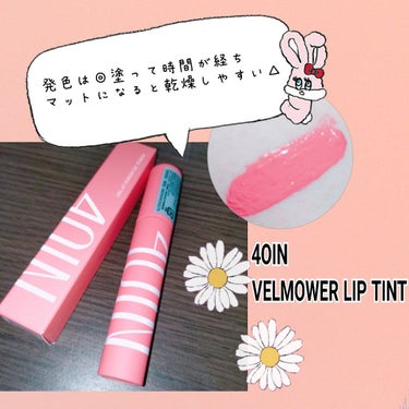 VELMOWER LIP TINT/4OlN/口紅を使ったクチコミ（1枚目）