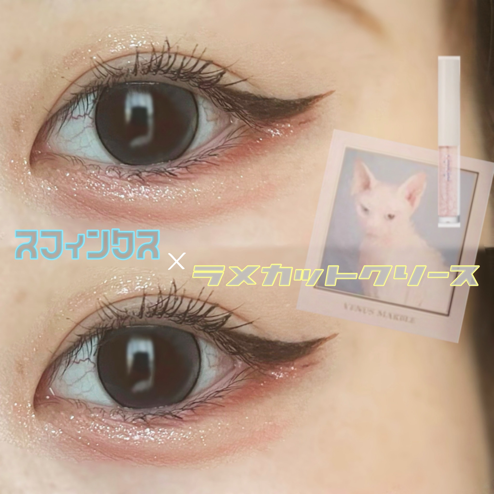 シピシピ グリッター イルミネーションライナー S/CipiCipi/リキッドアイライナーを使ったクチコミ（1枚目）