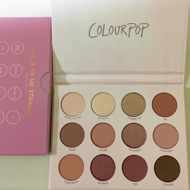 Give It To Me Straight/ColourPop/アイシャドウパレットを使ったクチコミ（2枚目）