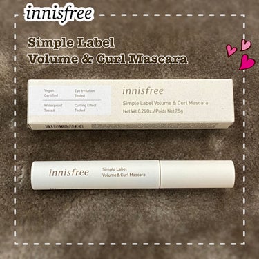 innisfree シンプルラベル マスカラのクチコミ「奥二重さん必見✨✨
まぶたに押されて落ちてきちゃうまつげちゃんがしっかりキープされるマスカラで.....」（1枚目）