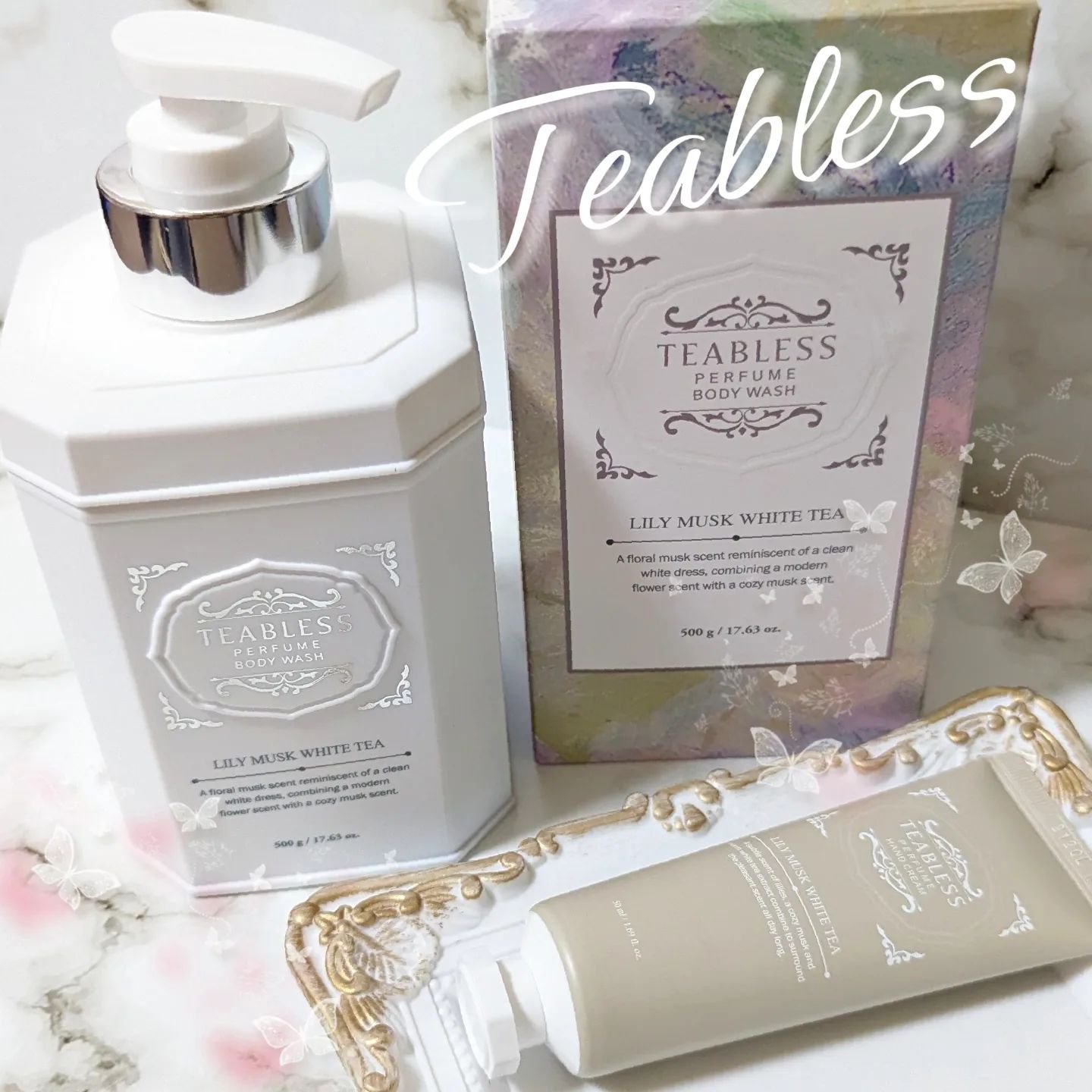 パフュームハンドクリーム リリームスクホワイトティーの香り/TEABLESS/ハンドクリームを使ったクチコミ（1枚目）