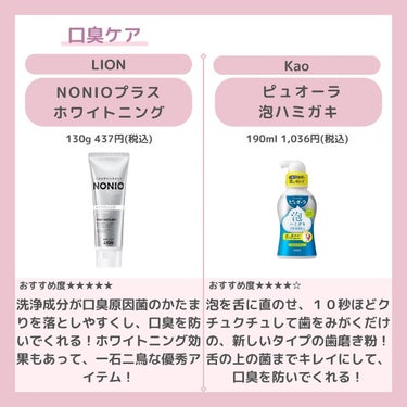 ピュオーラ 薬用ピュオーラ 泡で出てくるハミガキのクチコミ「こんにちは
ちゃもです🐱



今回は、おすすめ歯磨き粉のご紹介🫧　



ホワイトニング、口.....」（3枚目）