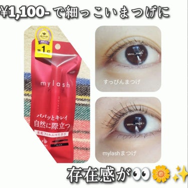 mylash BLACK ¥1,100-
まつげ１本１本が際立つ👀🌼
写真撮る時、産毛くらい存在感なかったまつげがマスカラしたらピント合うようになった🥹🤣💗
マスカラするだけで目元がはっきりして、印象か