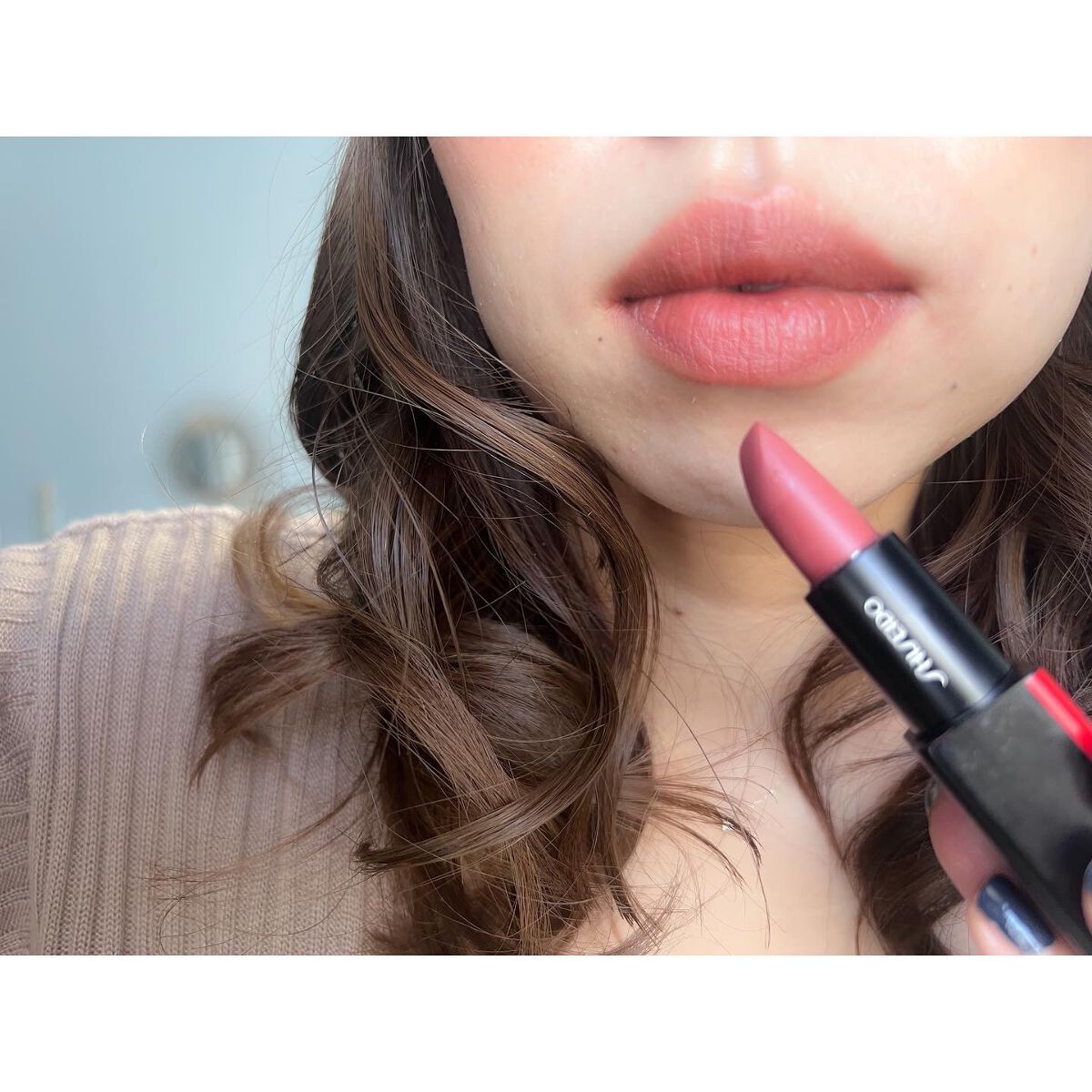 モダンマット パウダーリップスティック/SHISEIDO/口紅を使ったクチコミ(3枚目)