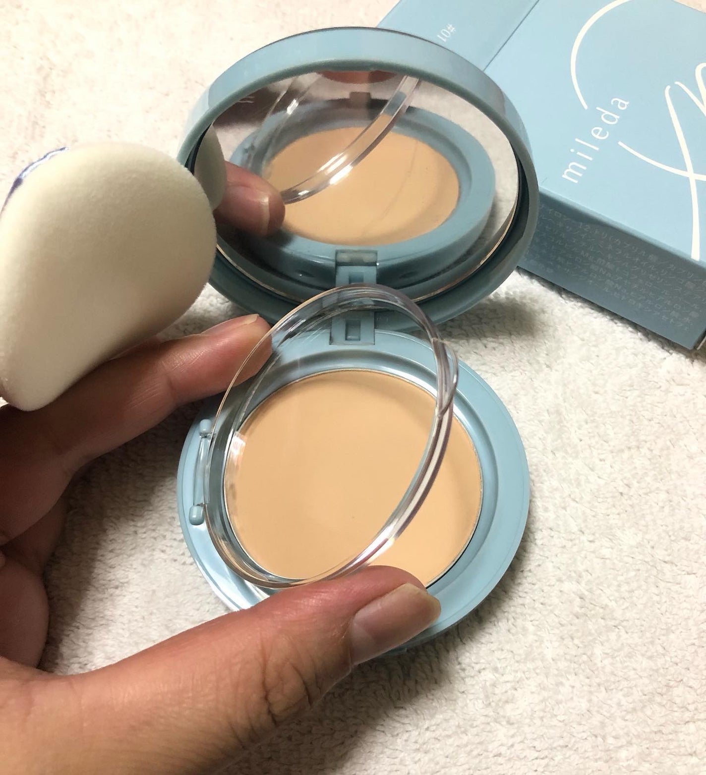 スムースフィットファンデーション/mileda/パウダーファンデーションを使ったクチコミ(1枚目)