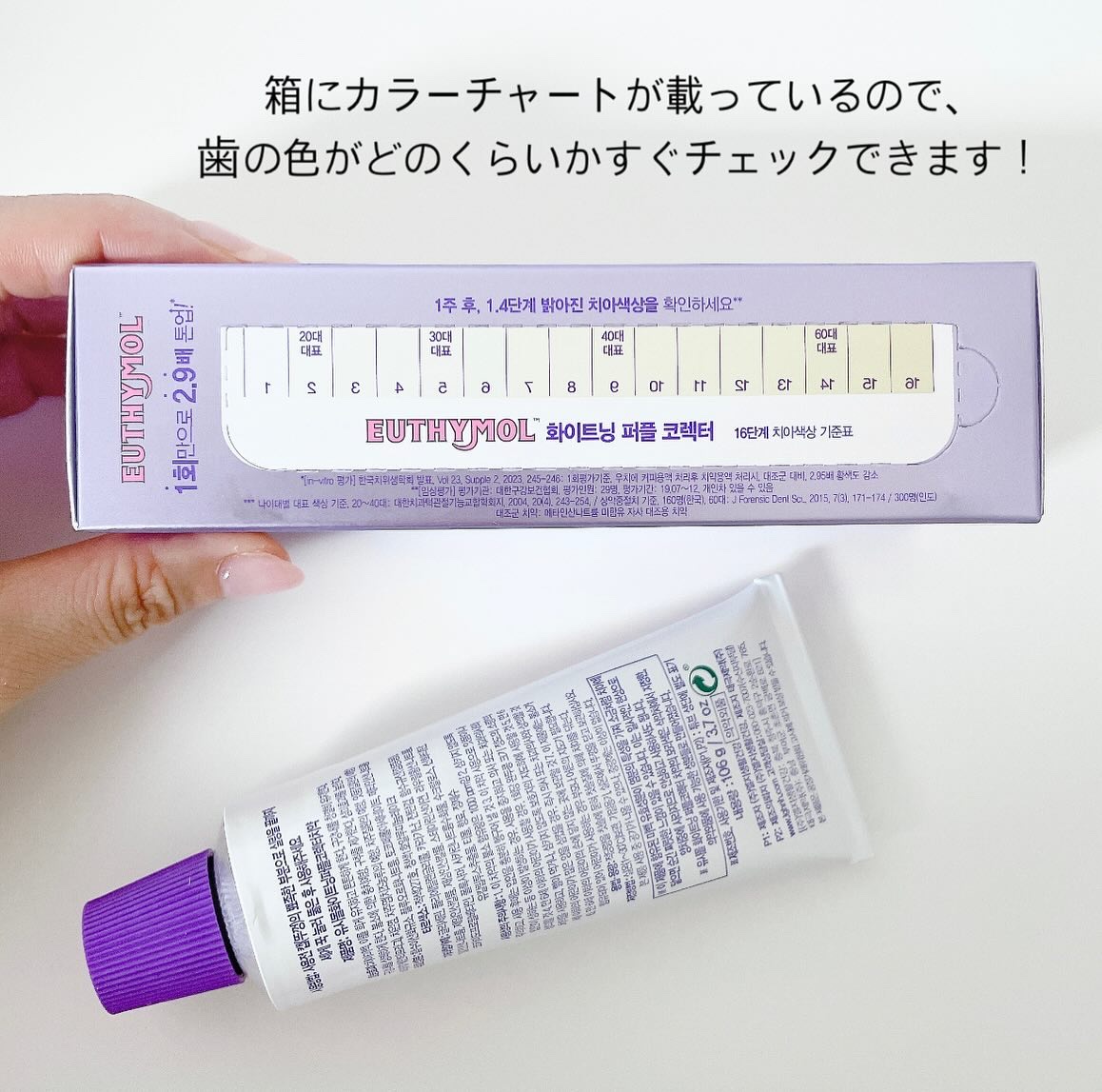 ホワイトパープル歯みがき ピーチフローラルミントの香り/EUTHYMOL/歯磨き粉を使ったクチコミ（2枚目）
