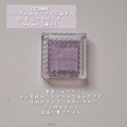 シングルカラーアイシャドウ/CEZANNE/単色アイシャドウを使ったクチコミ(4枚目)