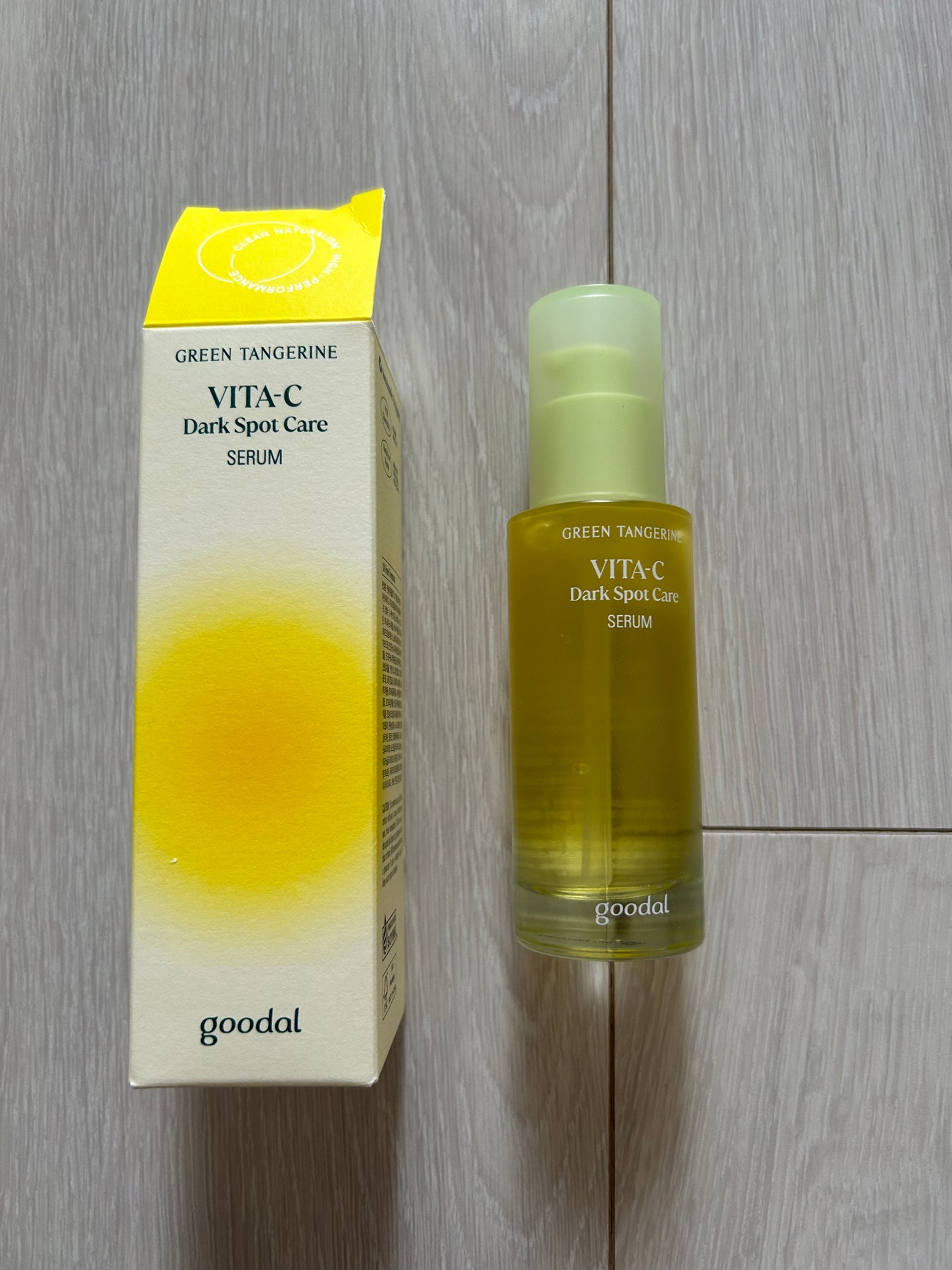 グリーンタンジェリン ビタC ダークスポットケアセラム/goodal/美容液を使ったクチコミ(2枚目)