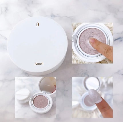 コンプリメントシリーズクッション 紫色(ボラ)/Ameli/クッションファンデーションを使ったクチコミ(2枚目)