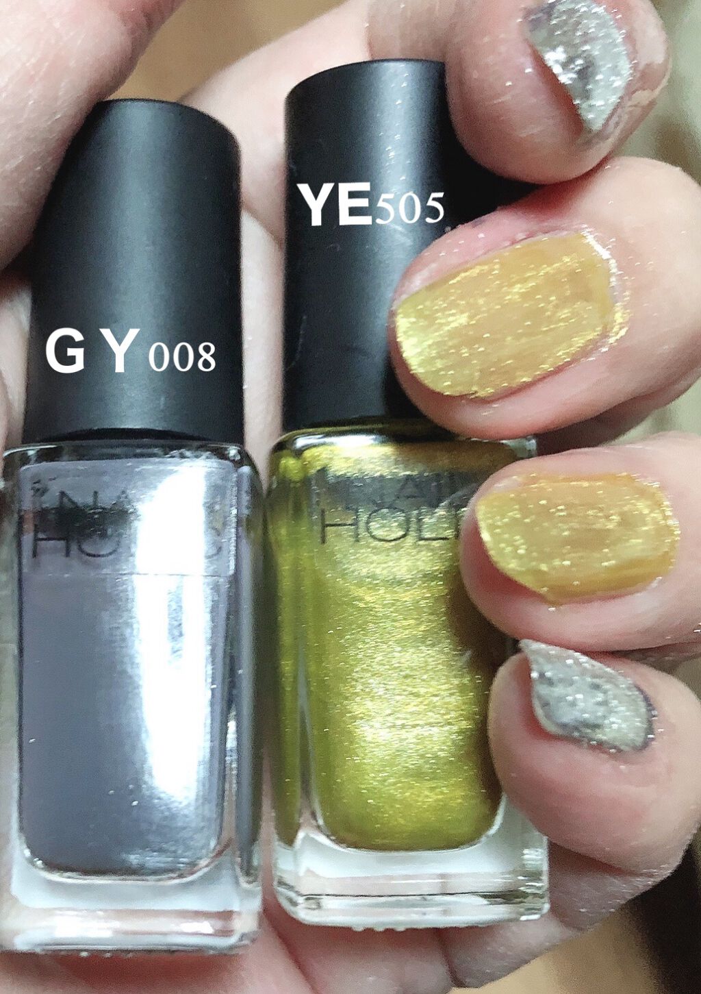 ネイルホリック Mode color GY008/ネイルホリック/マニキュアを使ったクチコミ（3枚目）