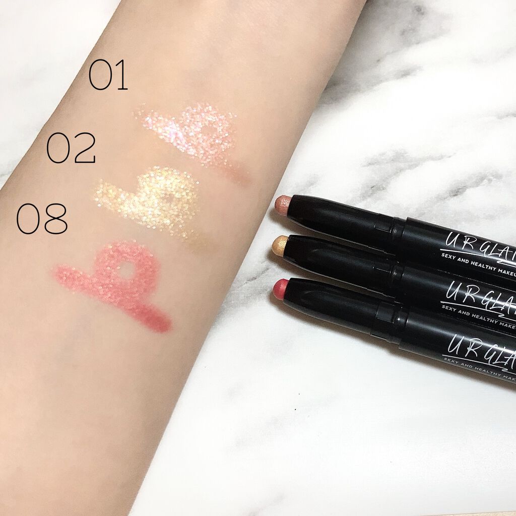 UR GLAM　EYESHADOW STICK 08 チェリーピンク/U R GLAM/スティックアイシャドウを使ったクチコミ（2枚目）