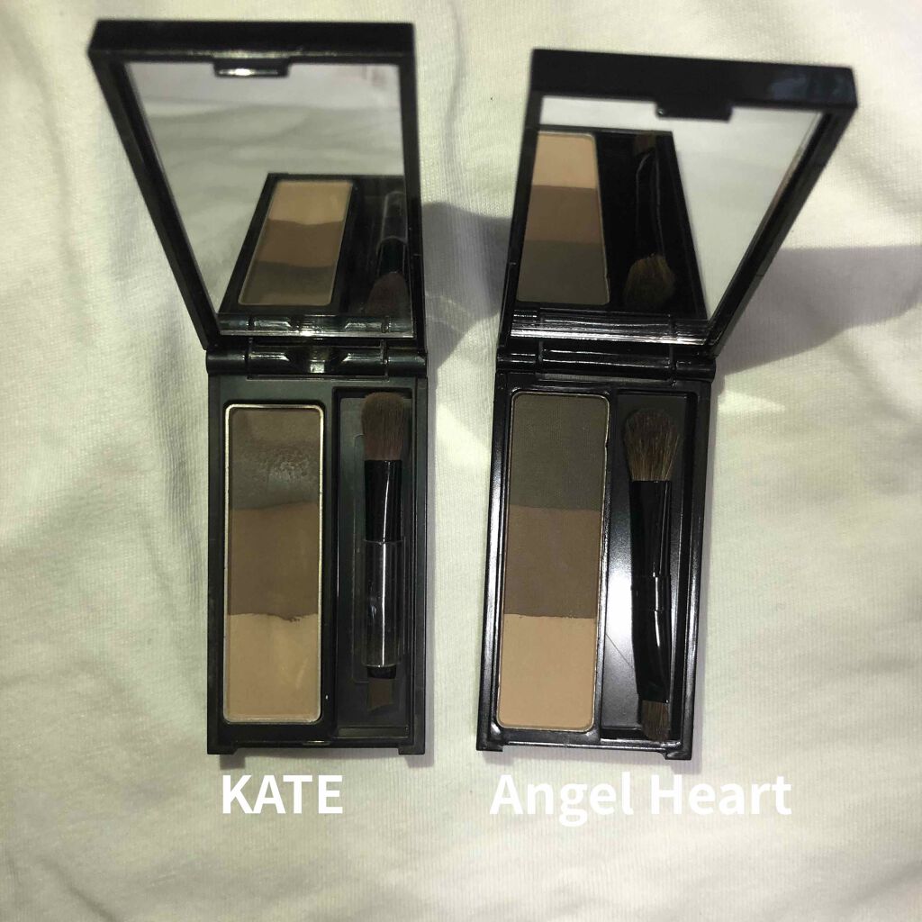 3カラーアイブロウパレット 02 ダークブラウン/エンジェルハート/パウダーアイブロウを使ったクチコミ（3枚目）