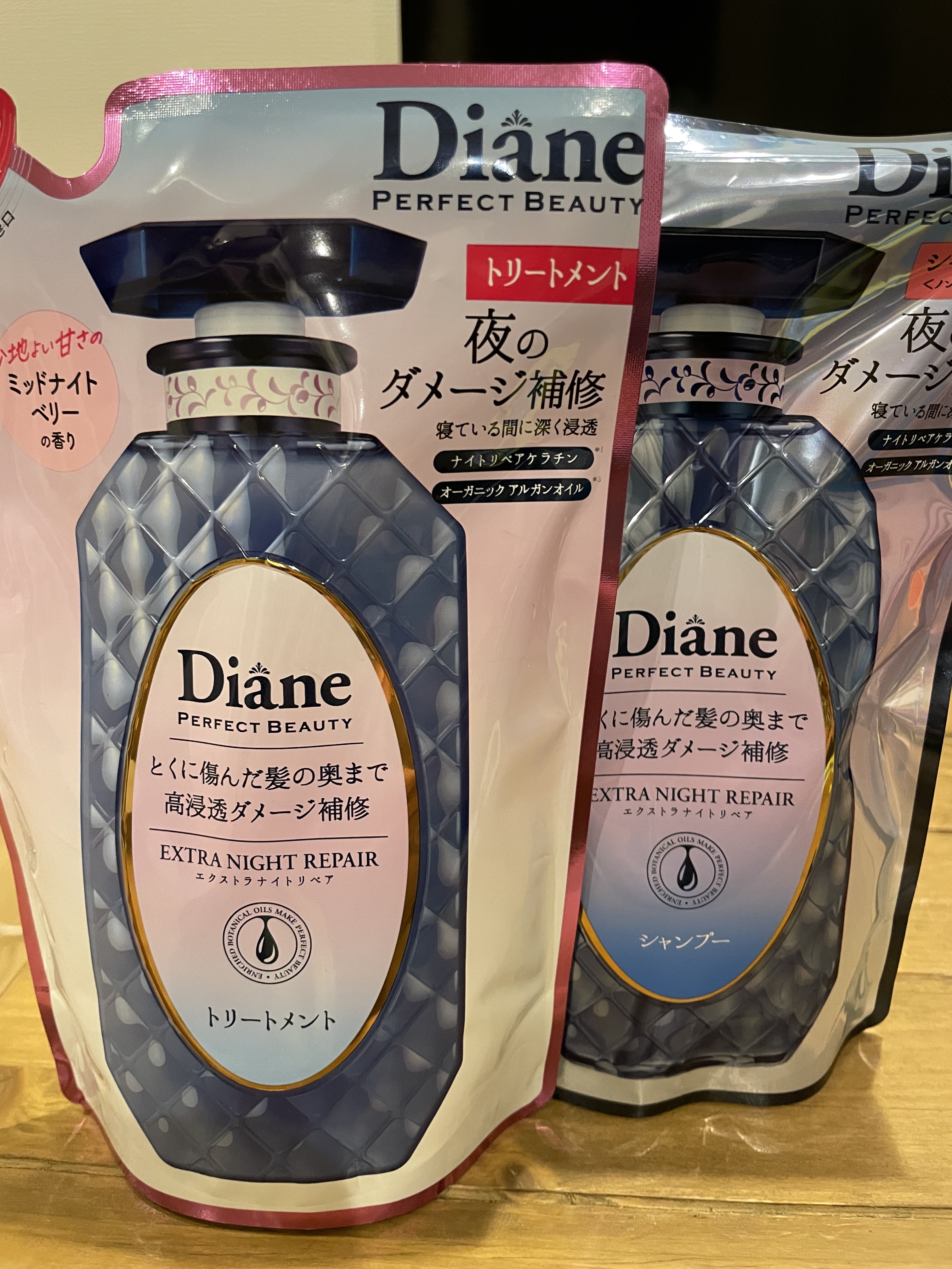 エクストラナイトリペア シャンプー＆トリートメント トリートメント 詰め替え 330ml/ダイアン/市販シャンプーを使ったクチコミ（1枚目）
