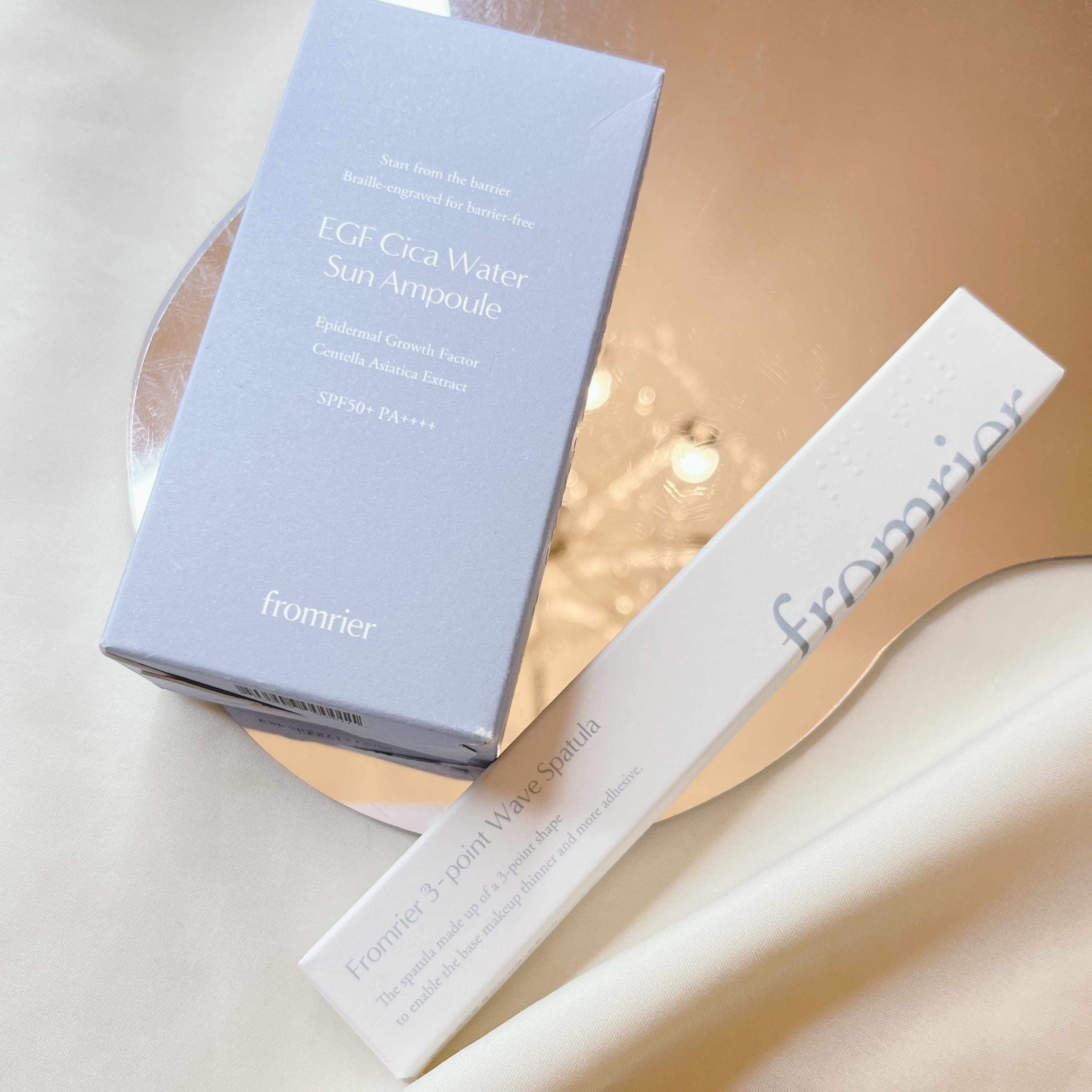 EGFシカウォーターサンアンプル/fromrier/日焼け止めローションを使ったクチコミ（2枚目）