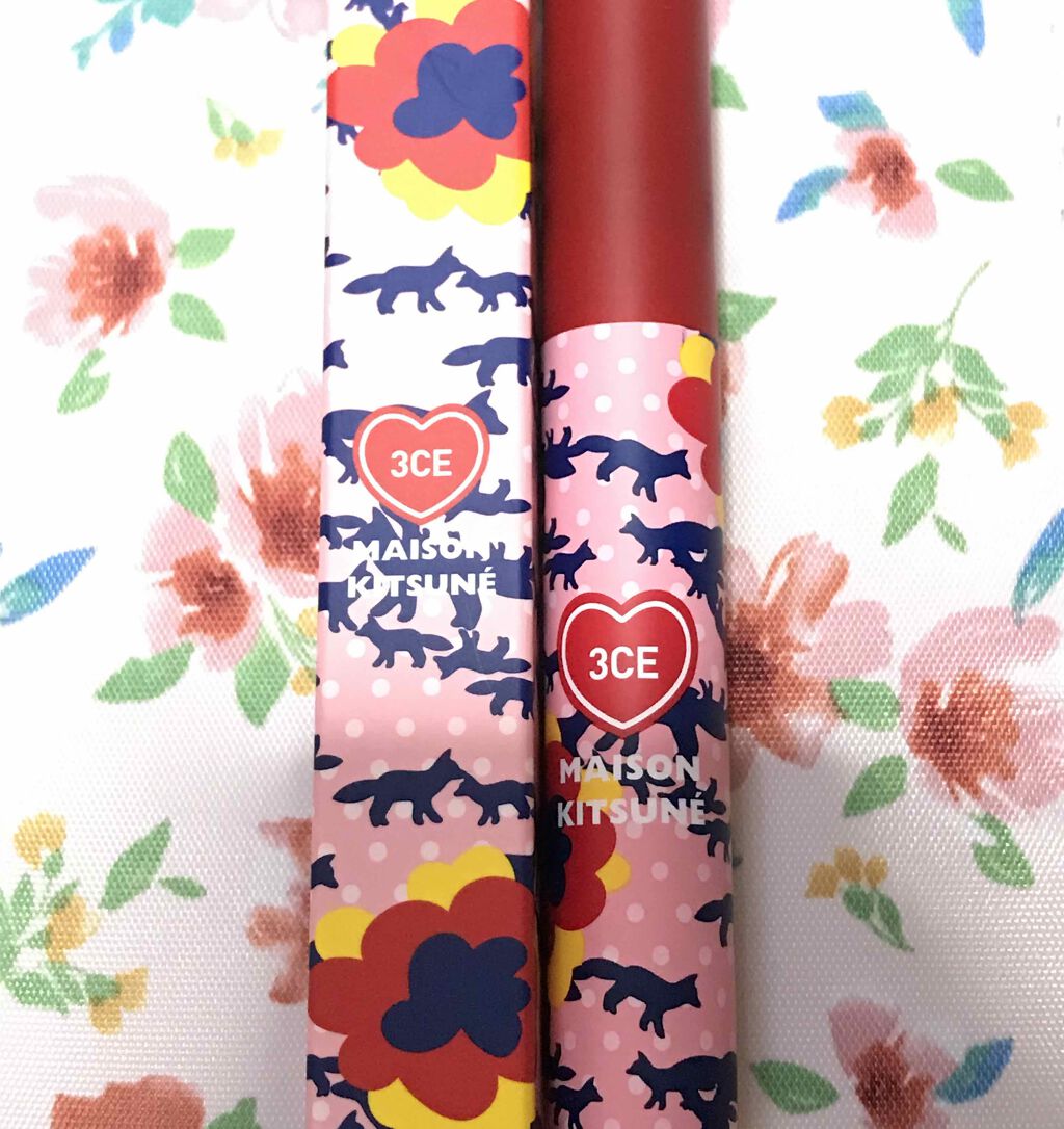 MAISON KITSUNE VELVET LIP TINT/3CE/口紅を使ったクチコミ（1枚目）
