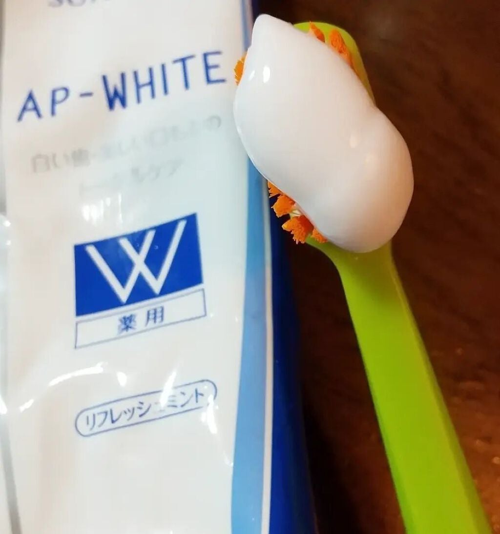 薬用APホワイトNA(リフレッシュミント)/サンスター/歯磨き粉を使ったクチコミ(2枚目)