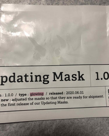 Updating Mask 1.0.0 Type G（ツヤ）／glowing 1セット5枚入り/meol/シートマスク・パックを使ったクチコミ（1枚目）