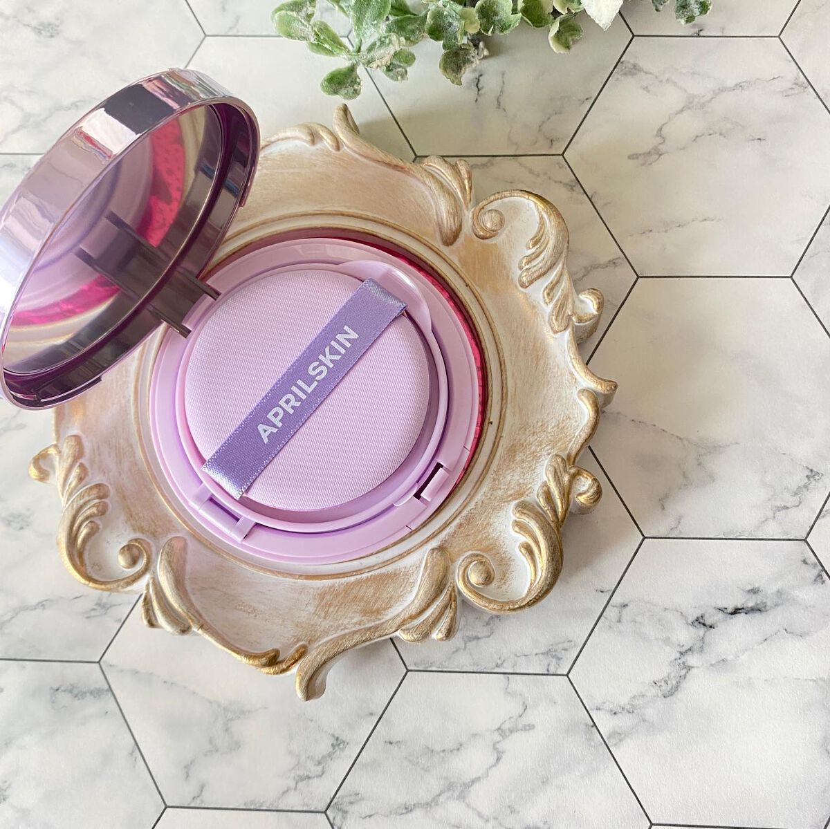 ウルトラスリムクッション＋レフィルセット 22号ピンクベージュ/APRILSKIN/クッションファンデーションを使ったクチコミ（2枚目）