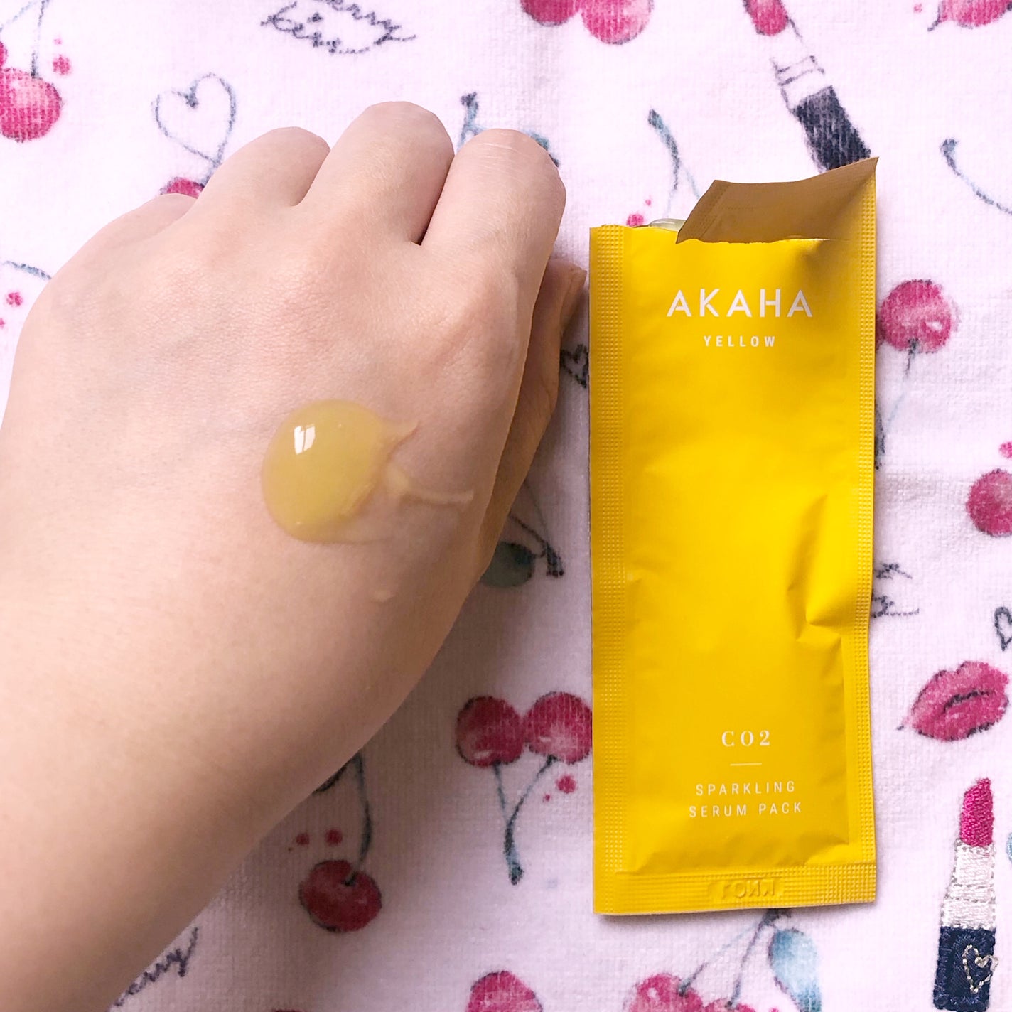スパークリングセラムパック【YELLOW】/AKAHA/シートマスク・パックを使ったクチコミ(3枚目)