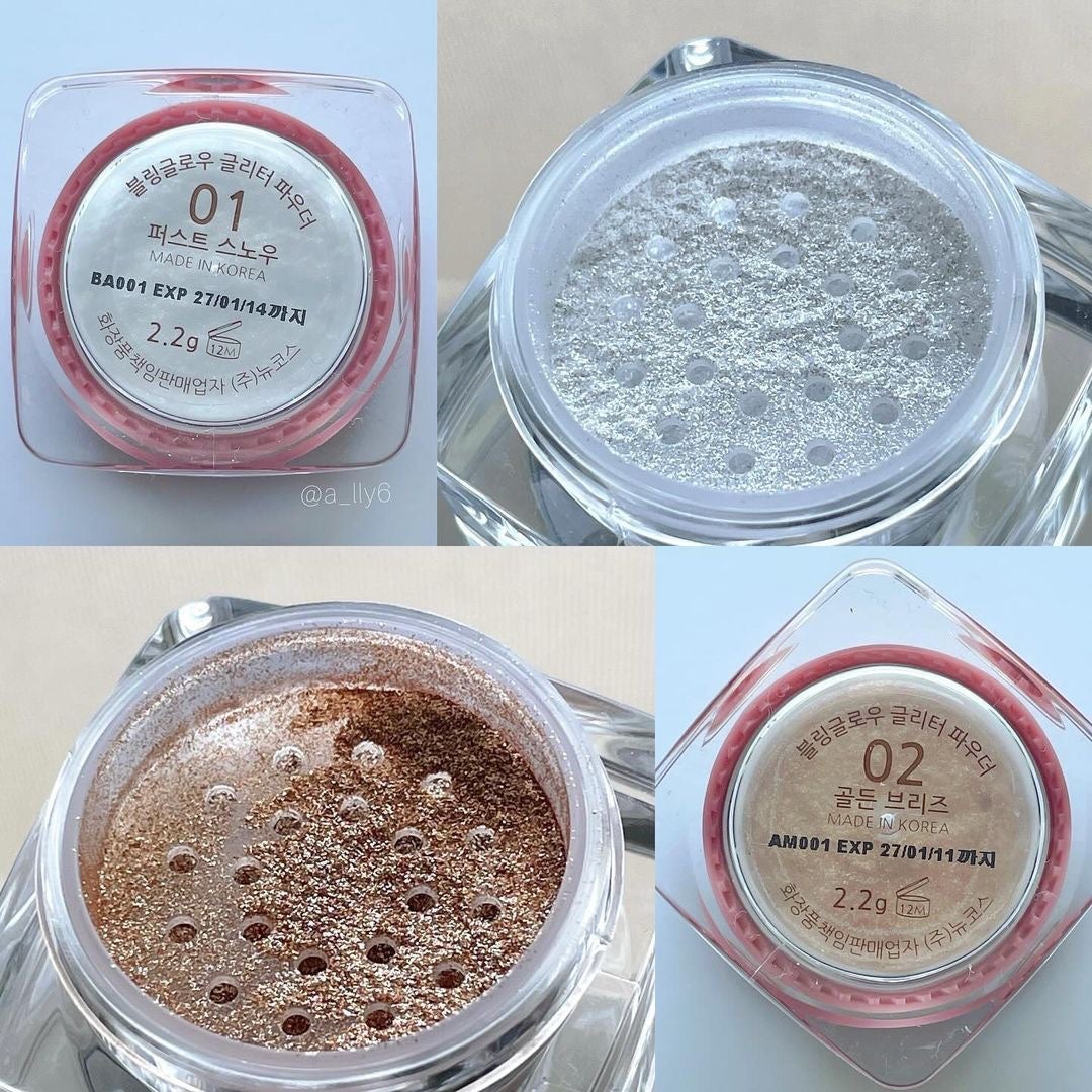 グリッターパウダー/BLING GLOW/パウダーハイライトを使ったクチコミ(6枚目)