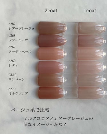 のりちょ🐰ブルベ冬に似合うネイル on LIPS 「＼プチプラ♡カルムカラー新色比較part1✨／⁡プチプラアンバ..」（3枚目）