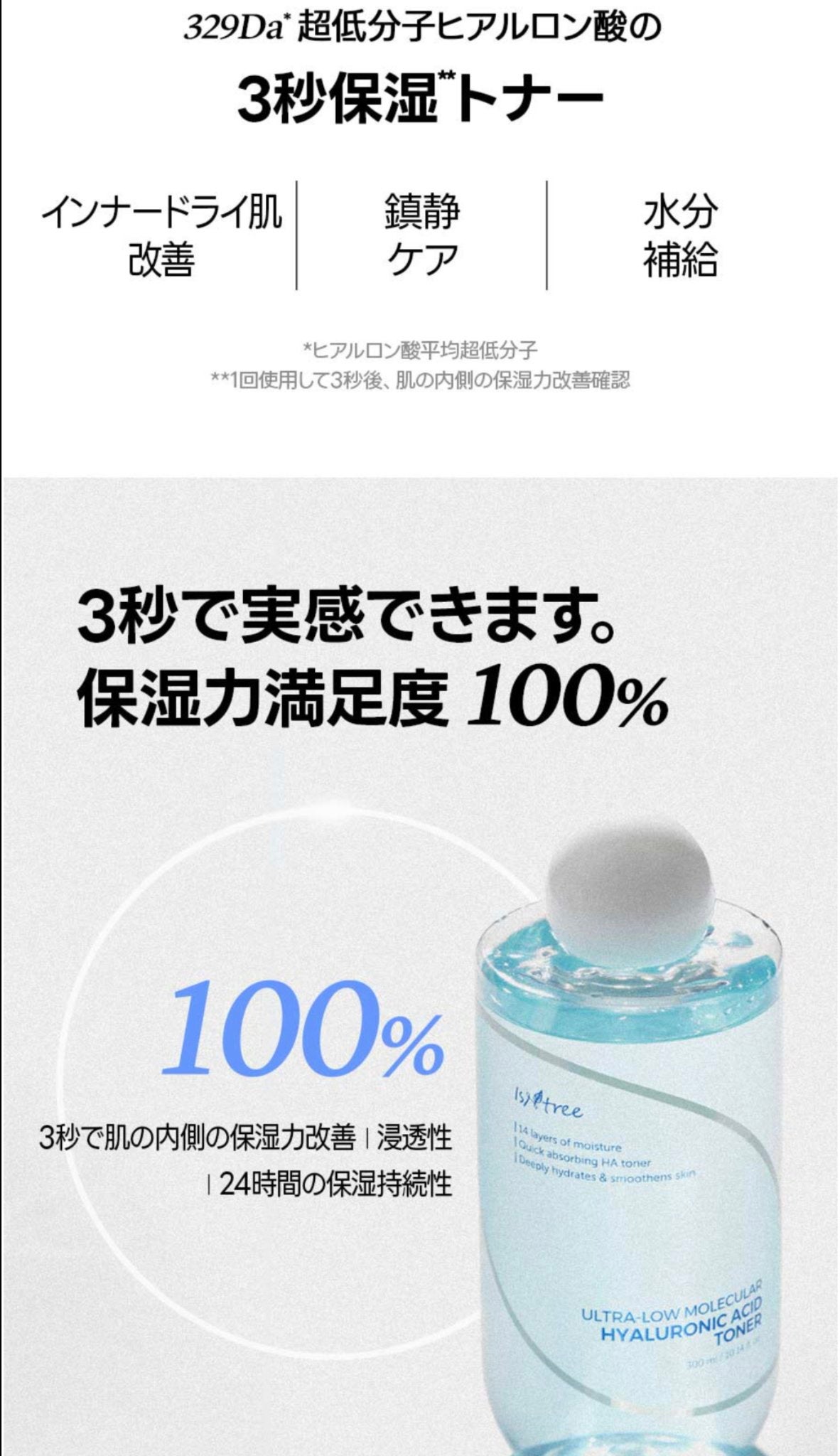 超低分子ヒアルロン酸トナー/Isntree/化粧水を使ったクチコミ(2枚目)