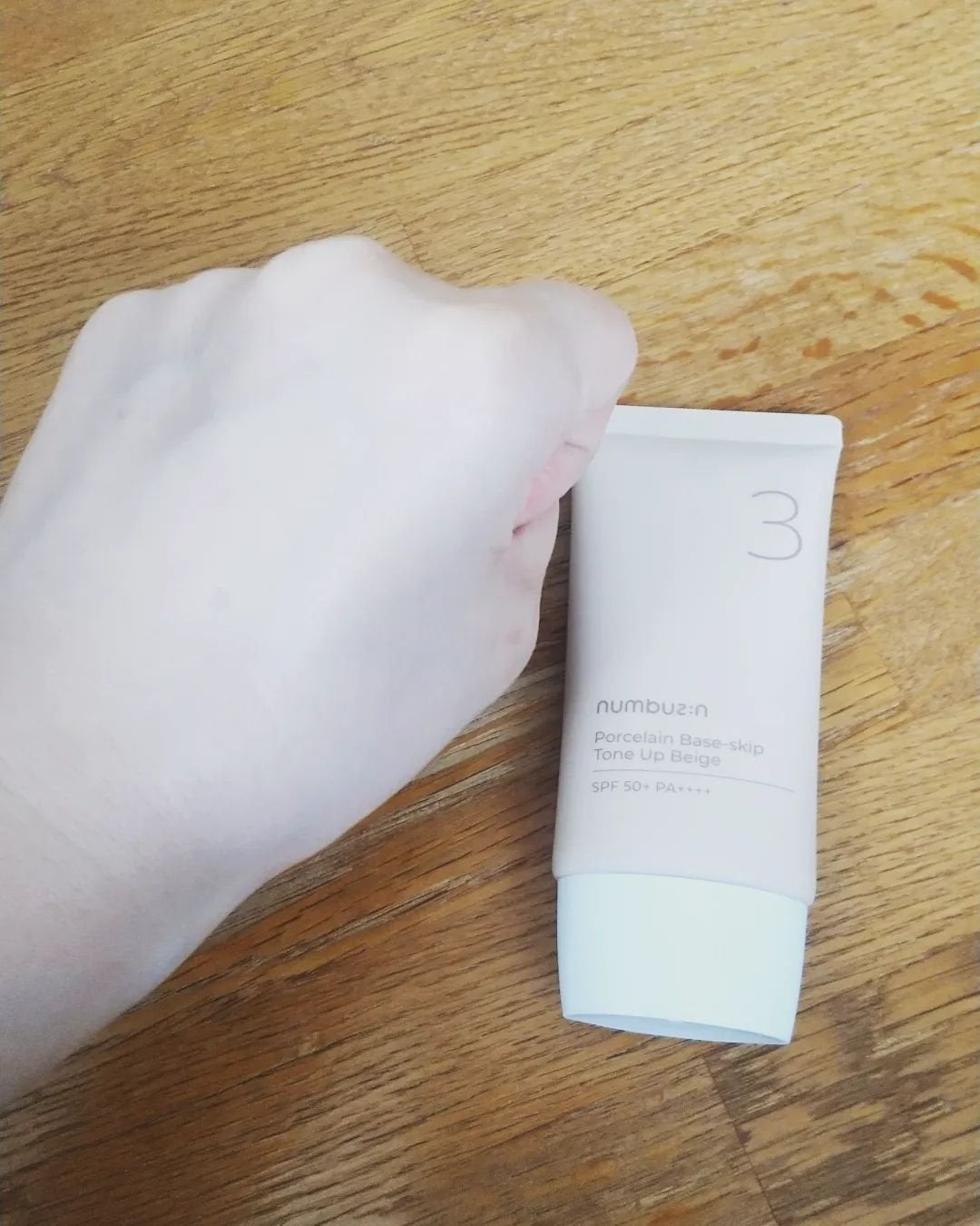 3番 ノーファンデ陶器肌トーンアップクリーム/numbuzin/化粧下地を使ったクチコミ(4枚目)