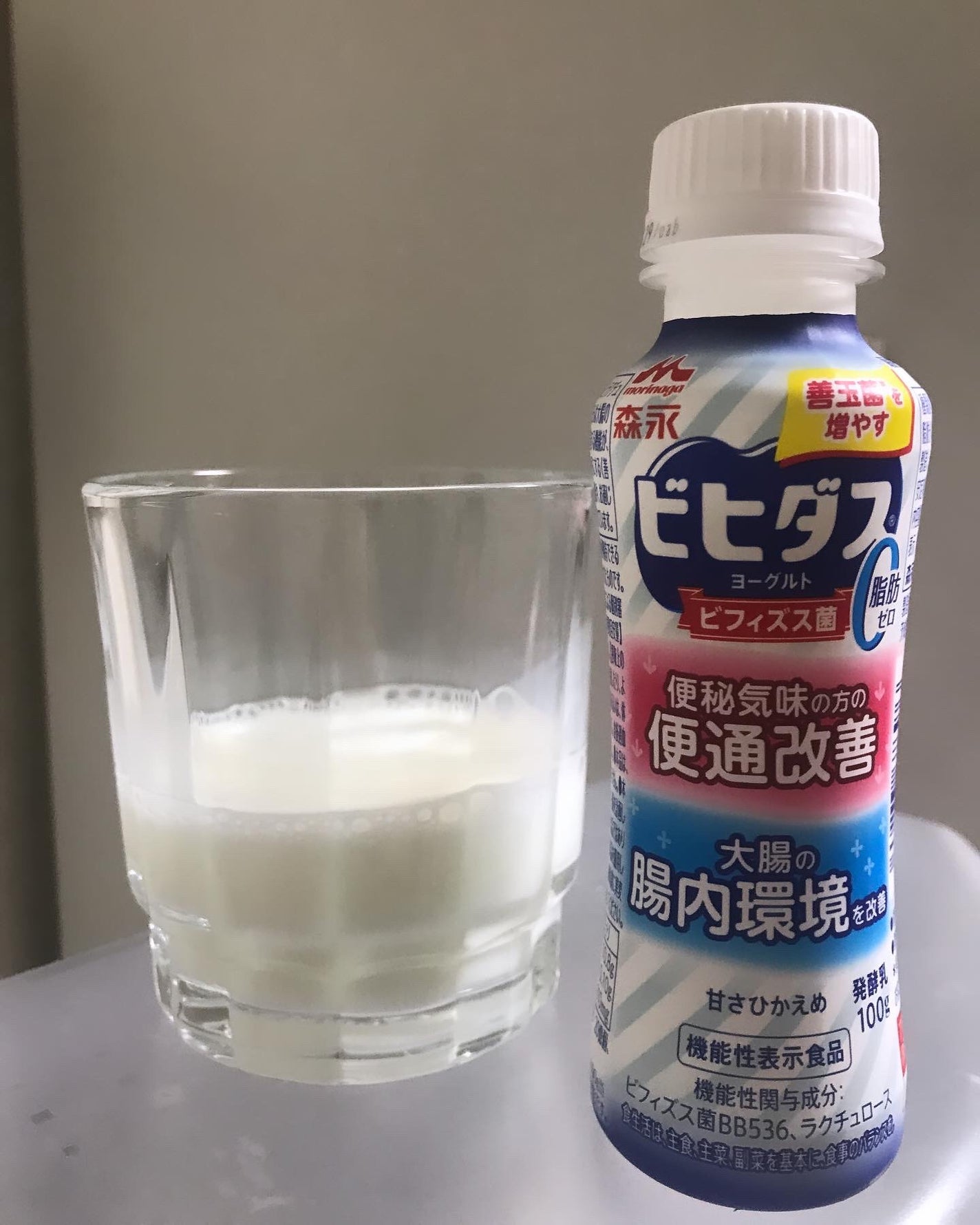 ビヒダス ヨーグルト 便通改善 脂肪ゼロ ドリンクタイプ/森永乳業/飲むヨーグルトを使ったクチコミ(2枚目)