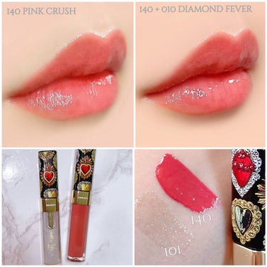 シャイニッシモ ハイシャインリップラッカー #140 PINK CRUSH/DOLCE&GABBANA BEAUTY/口紅を使ったクチコミ（1枚目）