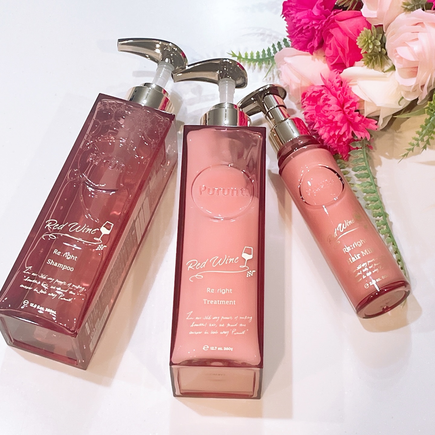 プルント　リライトペアセット　レッドワイン/Purunt./市販シャンプーを使ったクチコミ（2枚目）