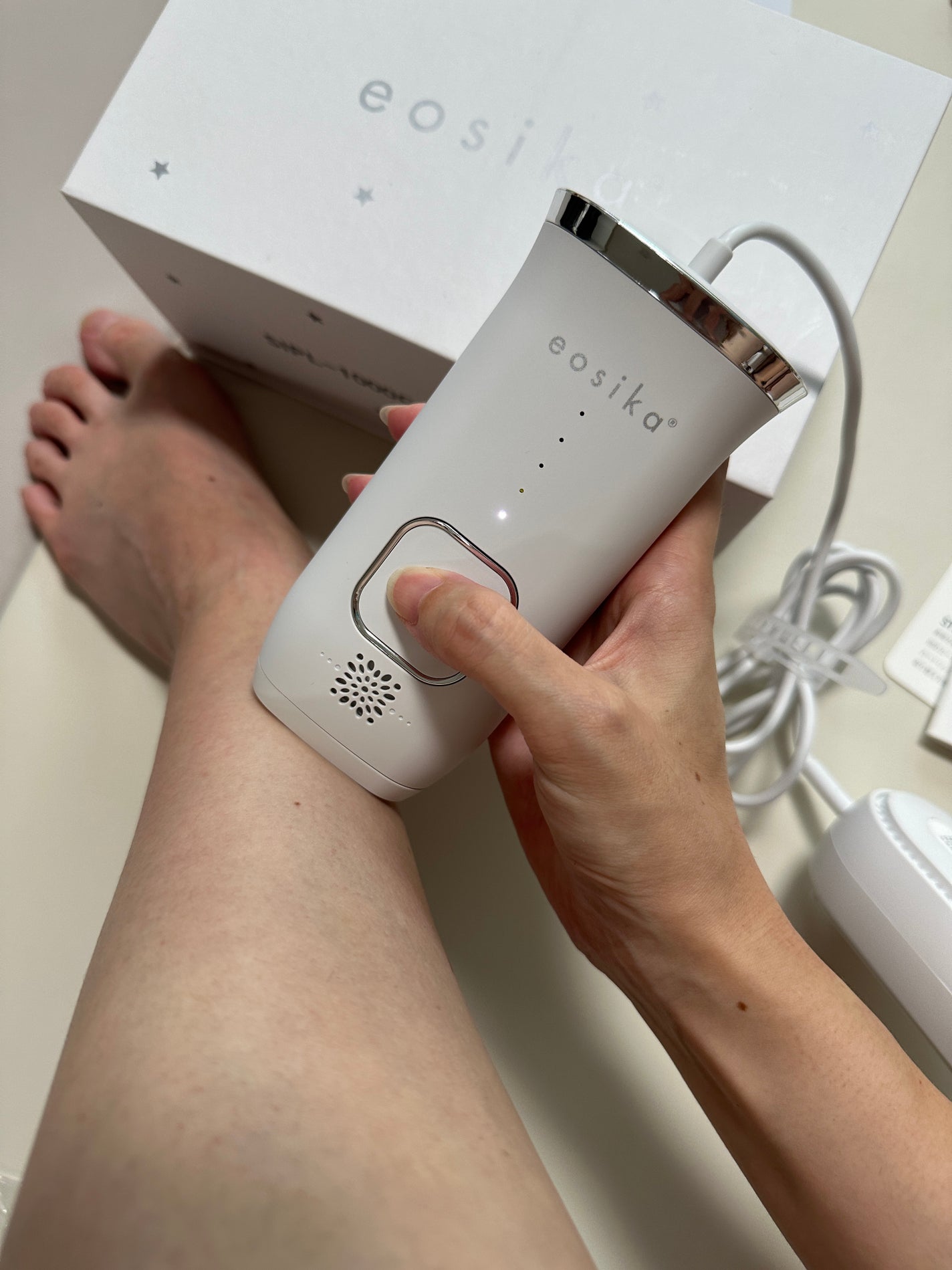 SIPL-1000C 家庭用光美容器/eosika/家庭用脱毛器を使ったクチコミ(4枚目)