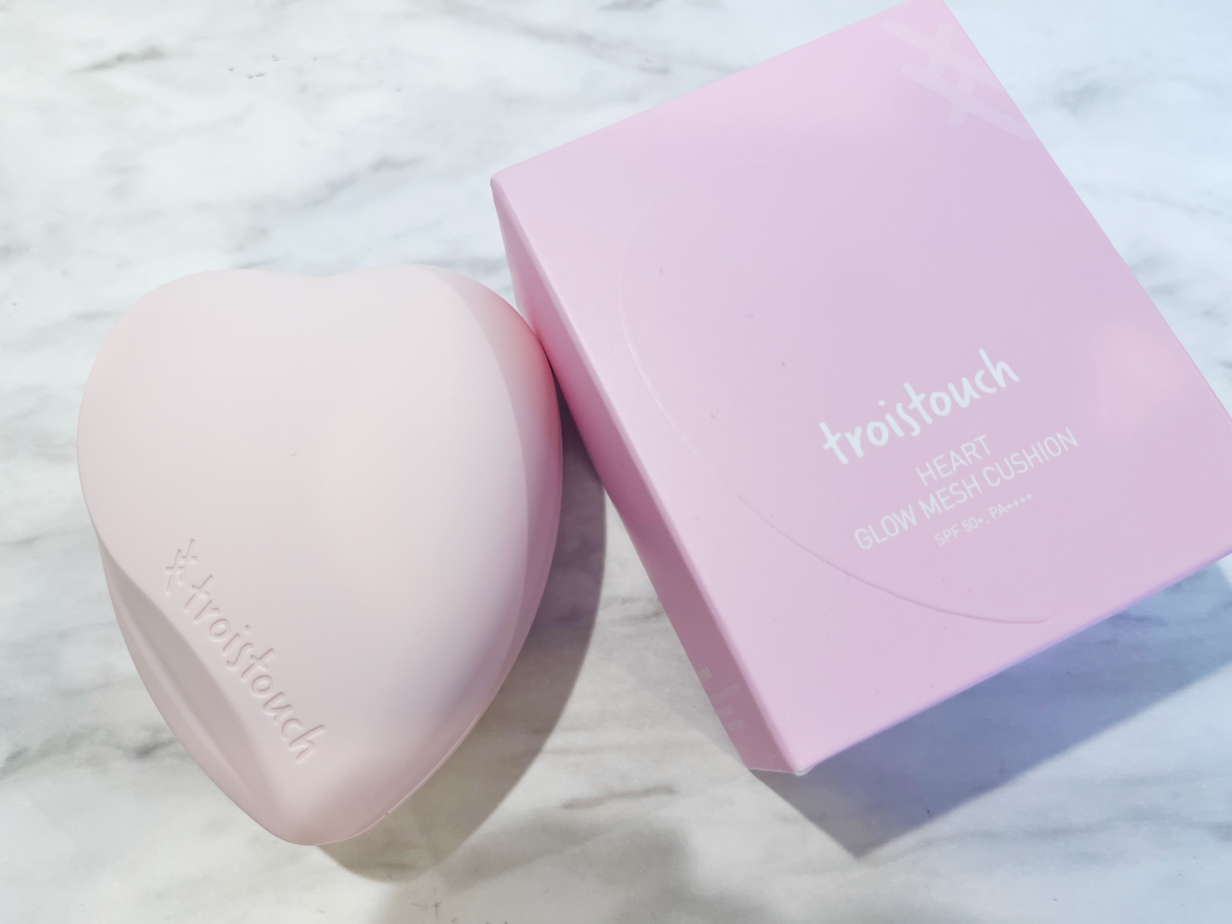 トワタッチ ハートクッション グロウメッシュ/troistouch/クッションファンデーションを使ったクチコミ（1枚目）