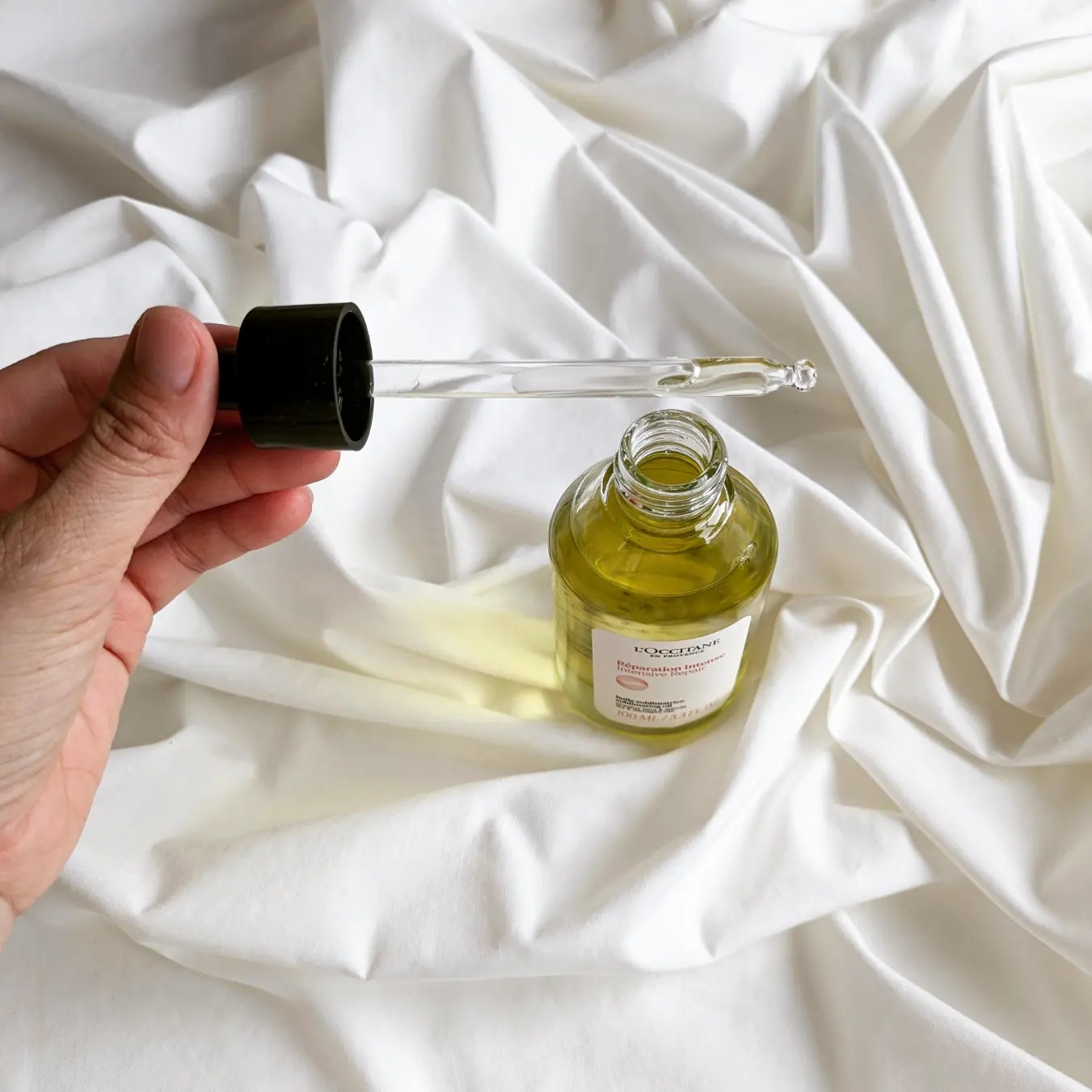 インテンシヴリペア ヘアオイル 100mL/L'OCCITANE/ヘアオイルを使ったクチコミ（2枚目）