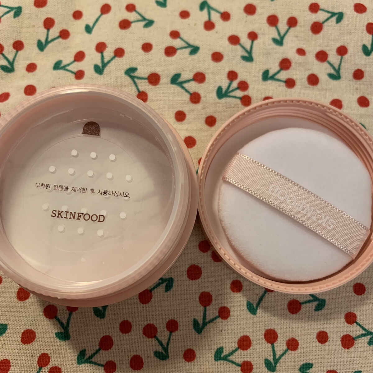 ピーチコットン マルチフィニッシュパウダー/SKINFOOD/ルースパウダーを使ったクチコミ（3枚目）