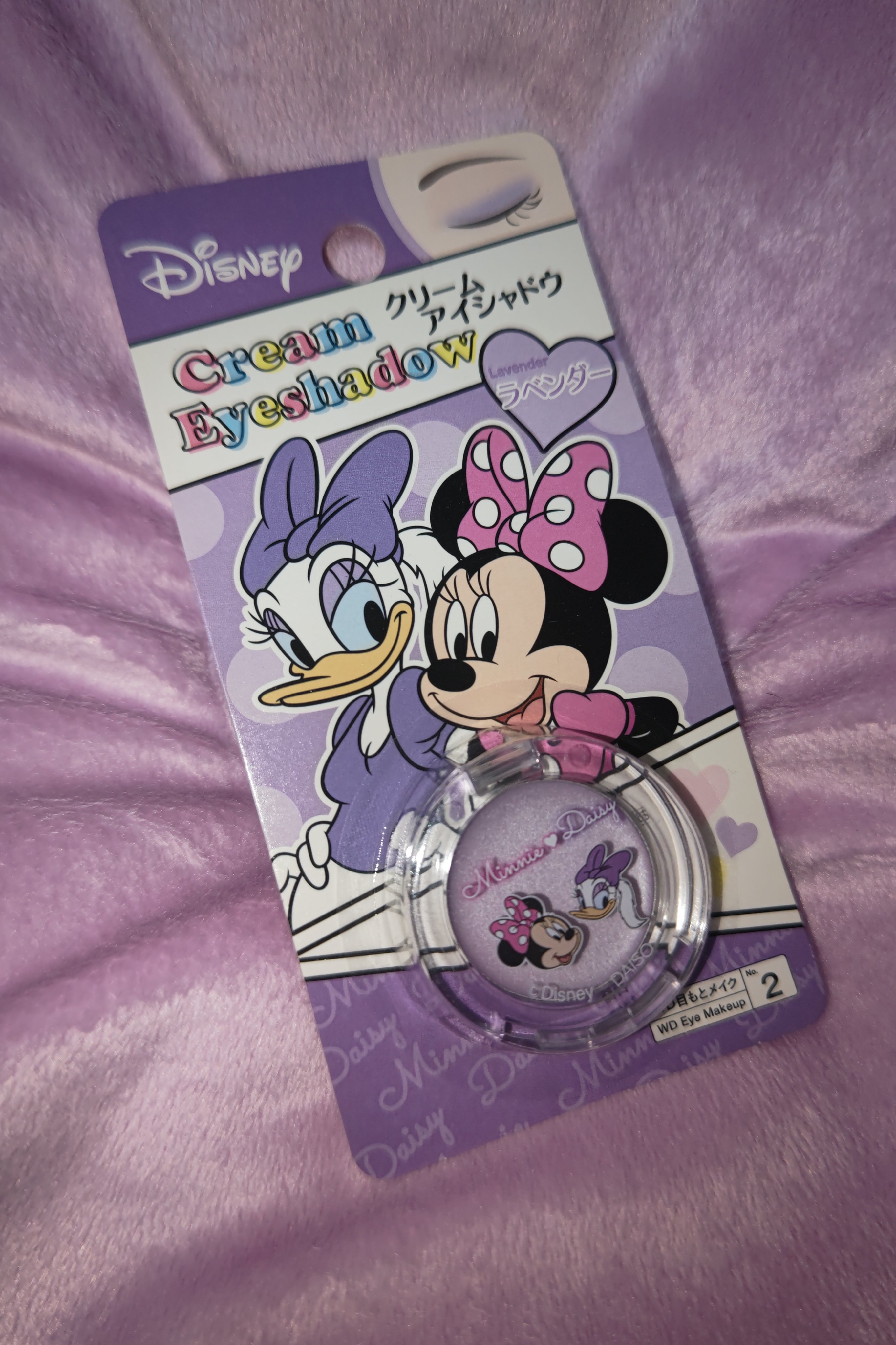 KCクリームアイシャドウ ラベンダー（ミニー＆デイジー）/DAISO/ジェル・クリームアイシャドウを使ったクチコミ（1枚目）