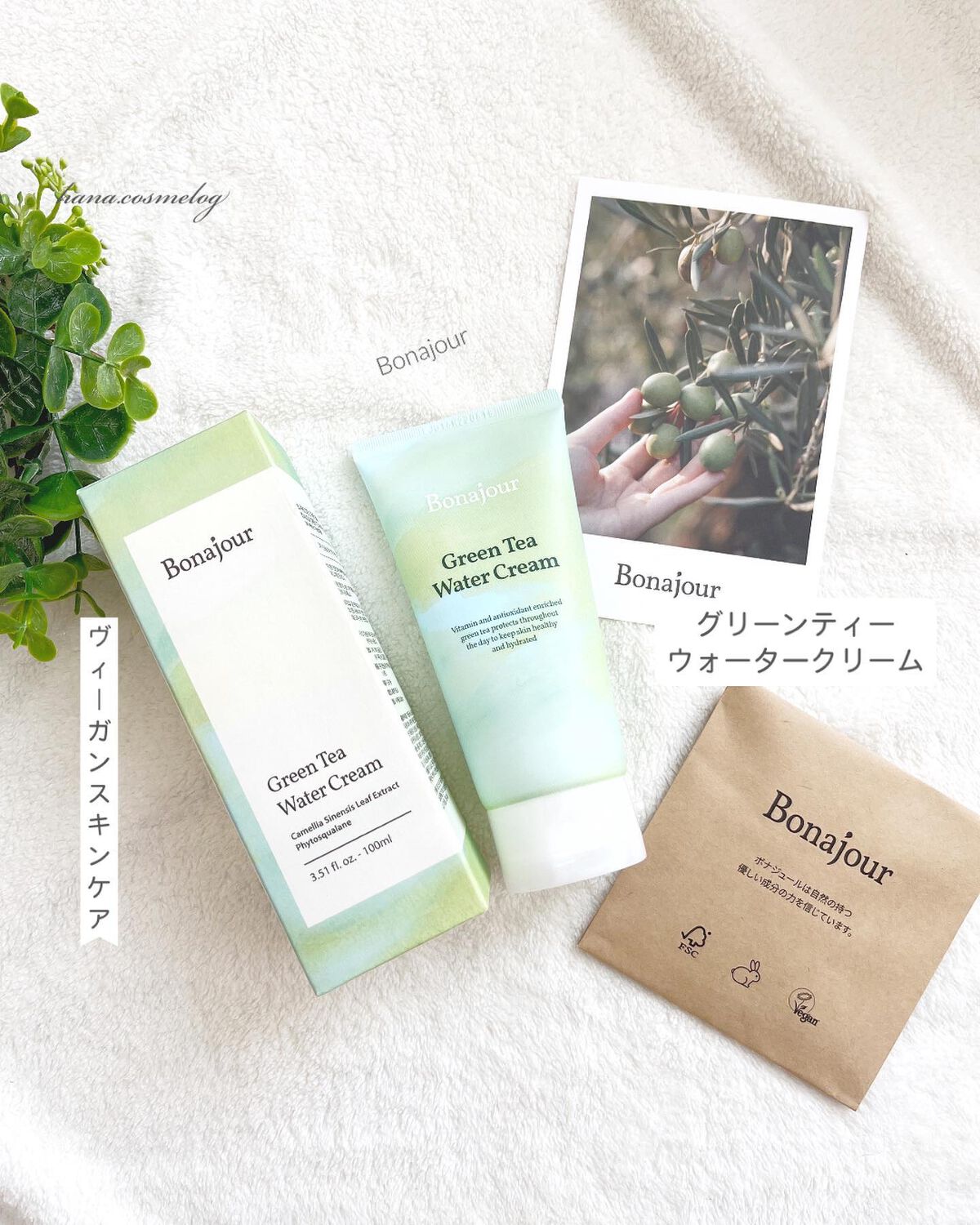 グリーンティーウォーターボム/Bonajour/フェイスクリームを使ったクチコミ(1枚目)