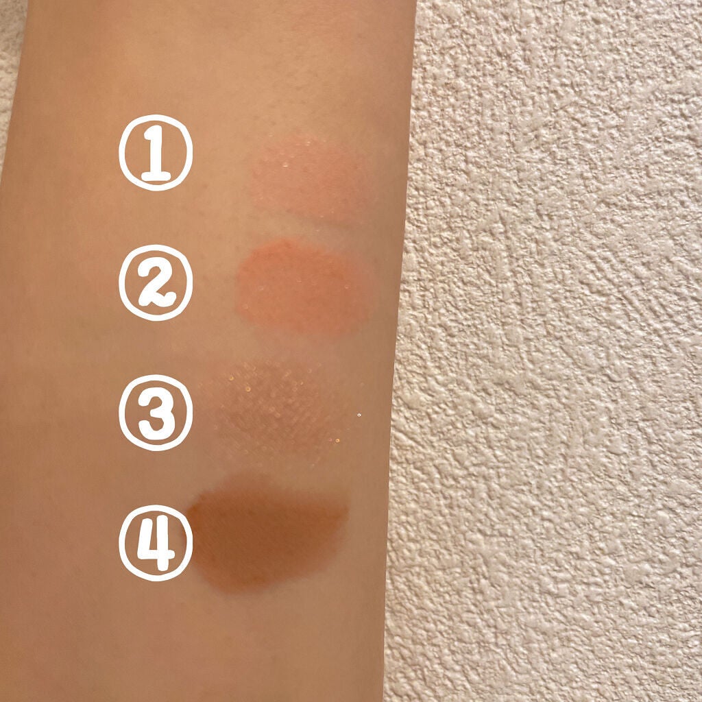 Peach Blush Toast cafe eye palette/NOTONE/アイシャドウパレットを使ったクチコミ(3枚目)