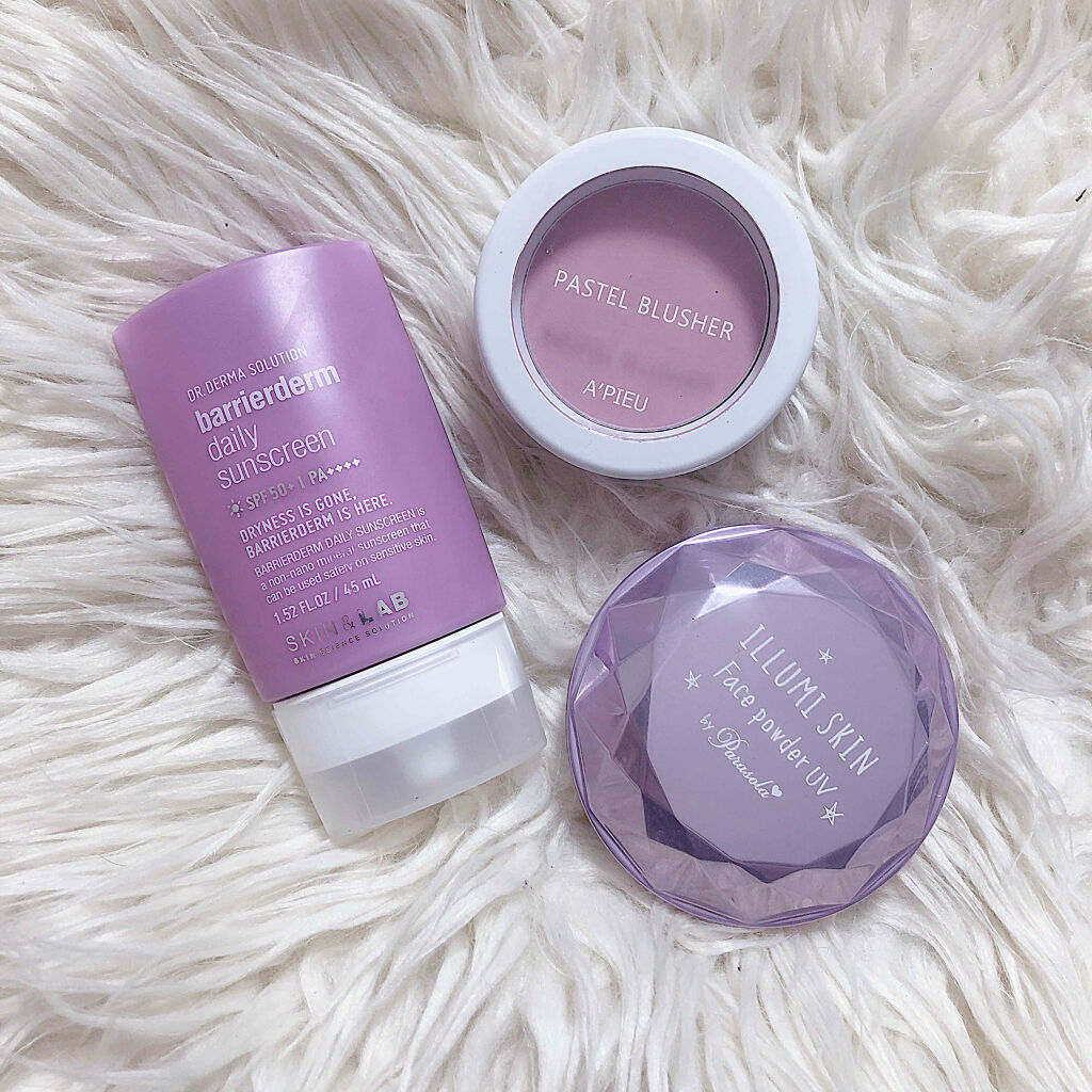 アピュー パステルブラッシャー VL01 ライラックコットン/A’pieu/パウダーチークを使ったクチコミ（2枚目）