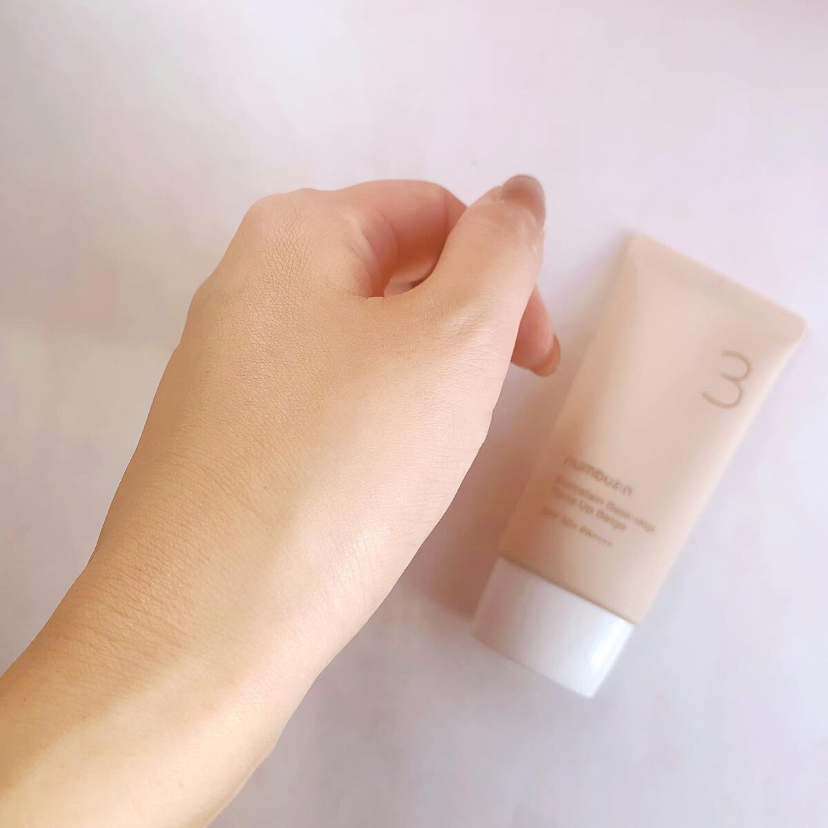 3番 ノーファンデ陶器肌トーンアップクリーム/numbuzin/化粧下地を使ったクチコミ(6枚目)