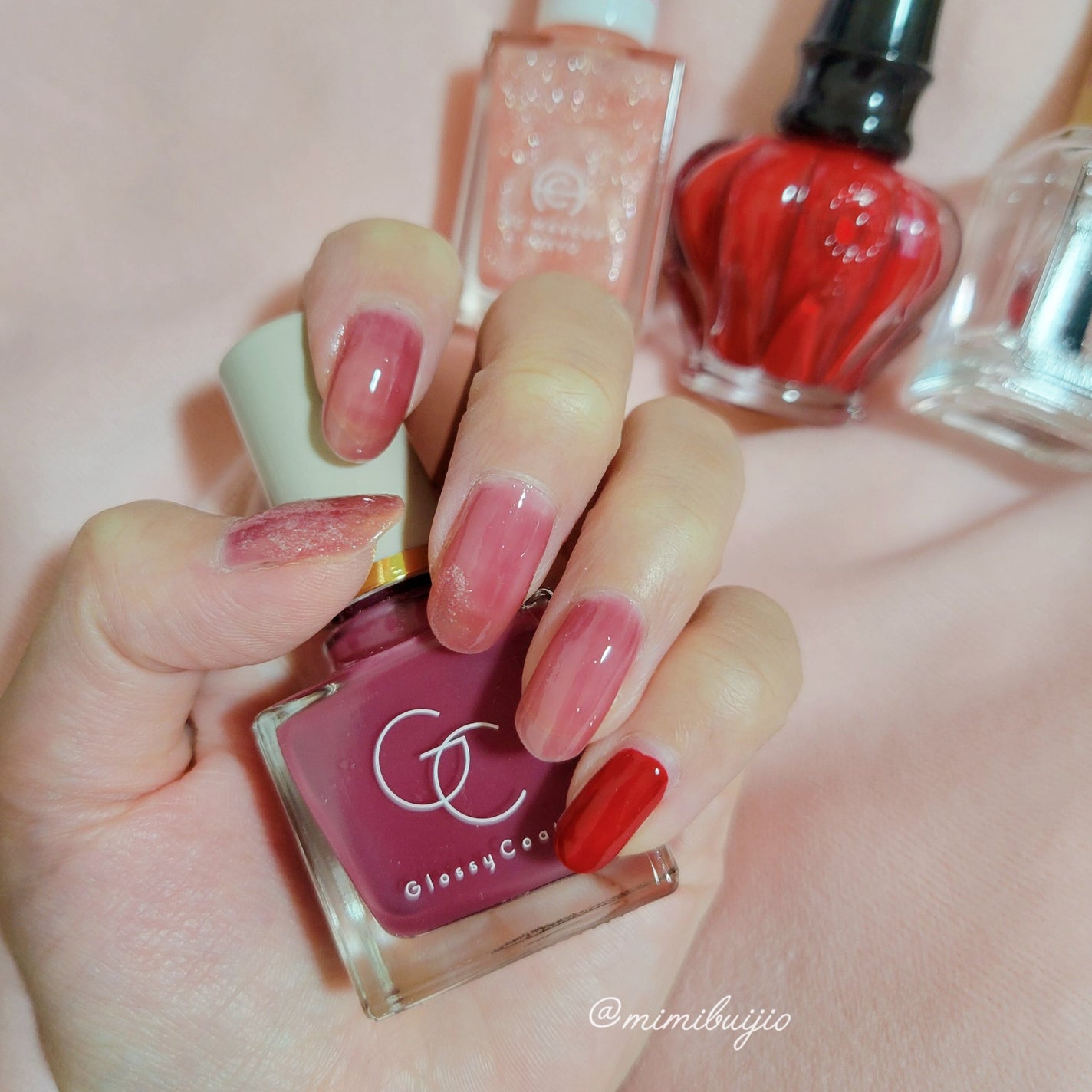 グロッシーコート/スキューズミー/オールインワンネイルを使ったクチコミ(5枚目)