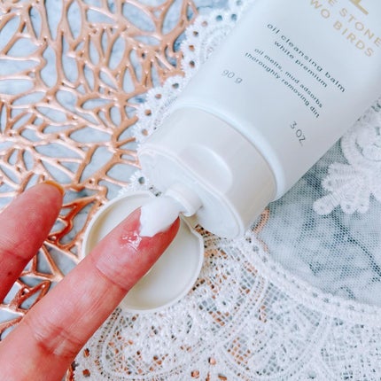 オイルクレンジングバーム ホワイトプレミアム/ONE STONE TWO BIRDS/クレンジングバームを使ったクチコミ(2枚目)