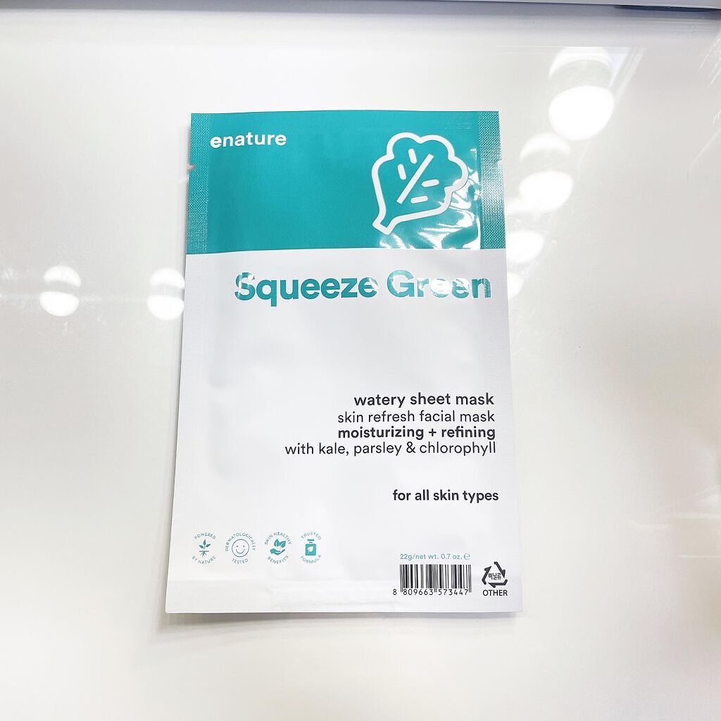Squeeze Green Watery Sheet Mask Set/eNature/シートマスク・パックを使ったクチコミ(2枚目)