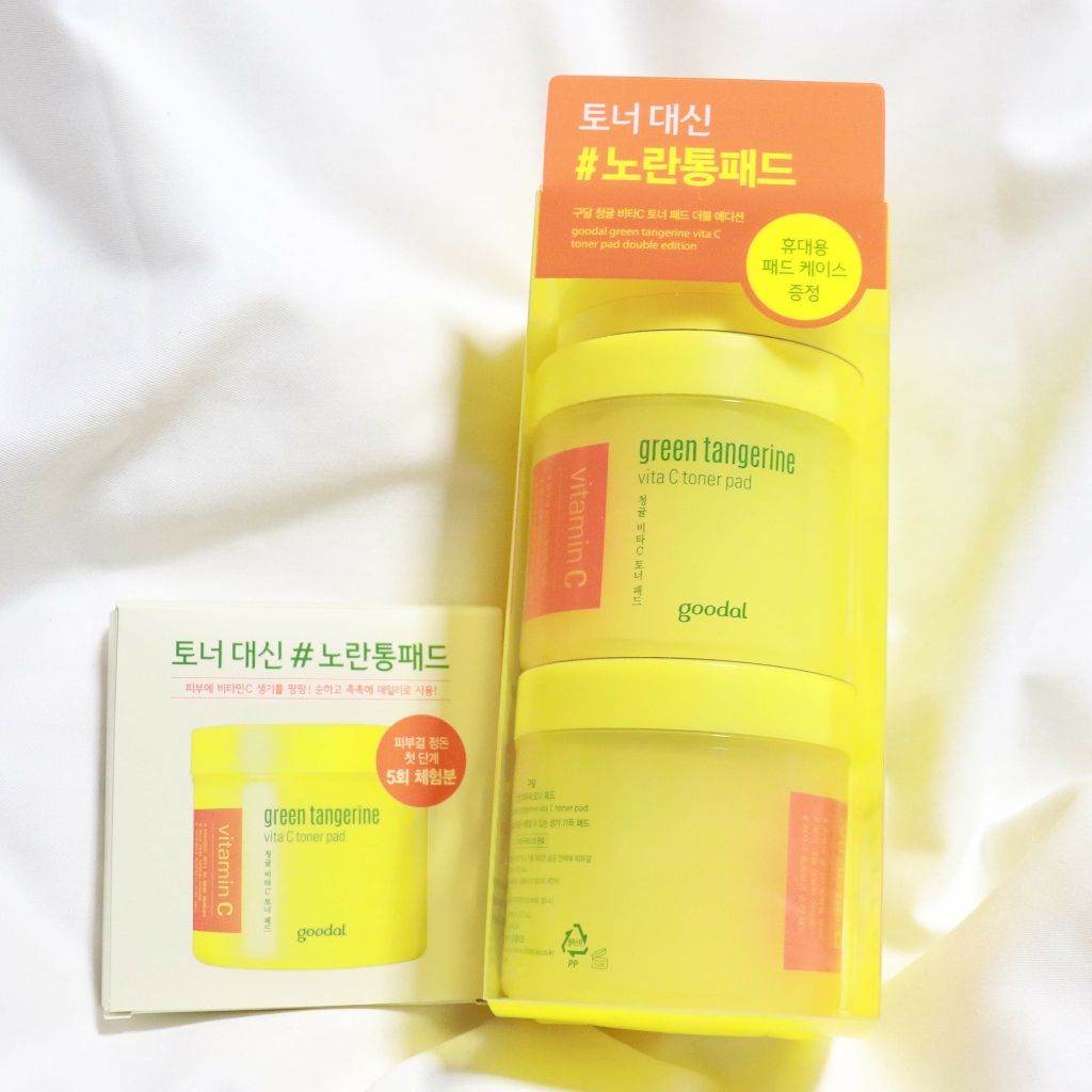 グリーンタンジェリン ビタCダークスポットケアパッド/goodal/トナーパッドを使ったクチコミ（1枚目）